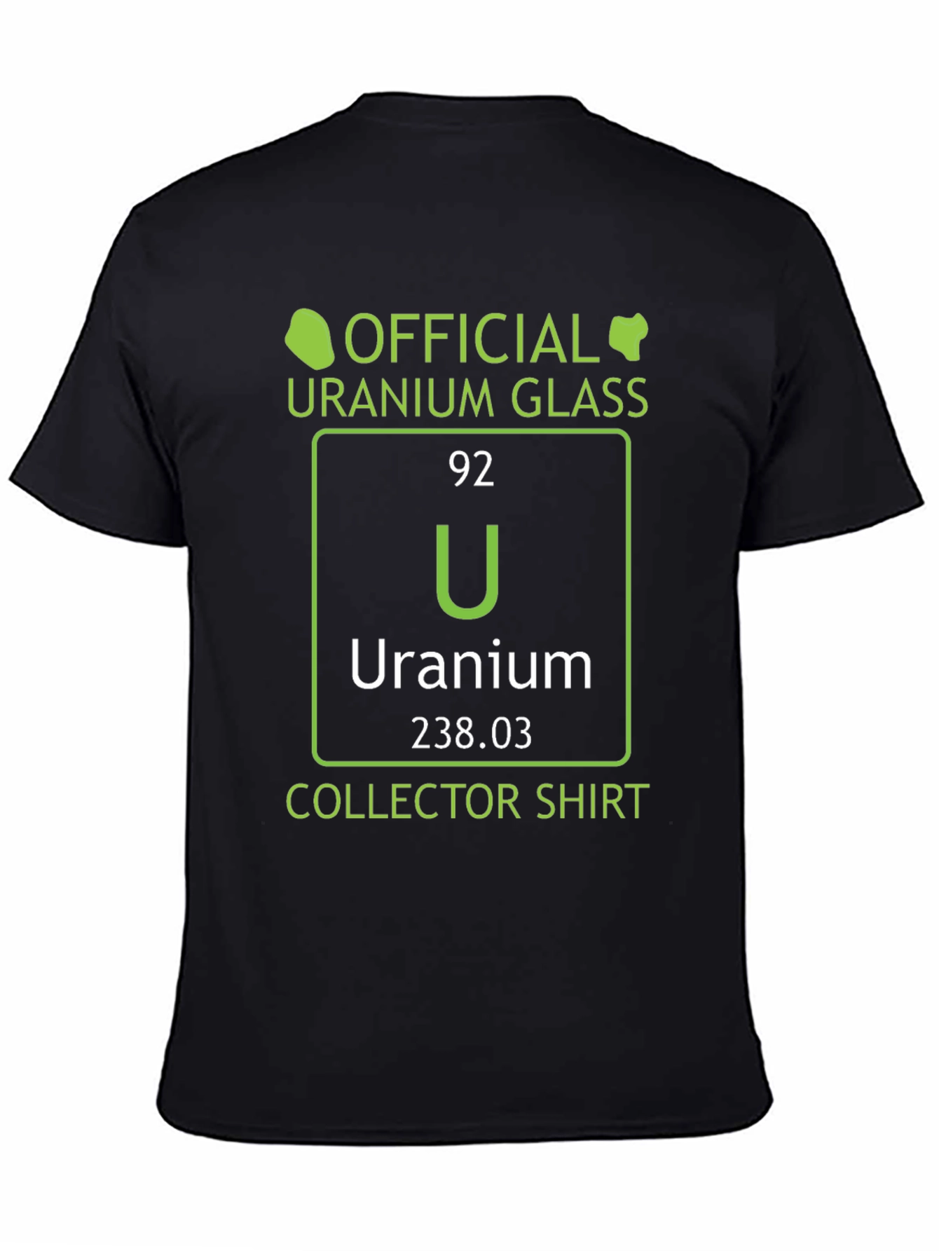 Black Uranium Glass Collector T-Shirt - Periodic Table Tee view 4