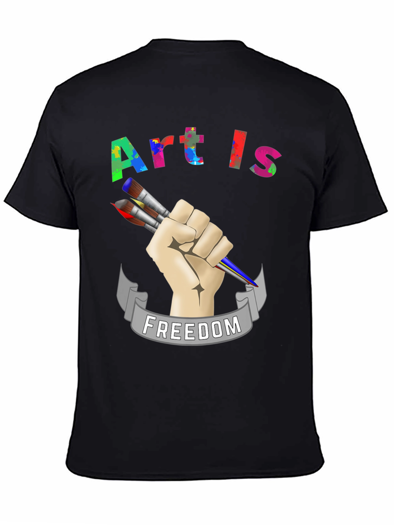 Black Art is Freedom Graphic T-Shirt view 4