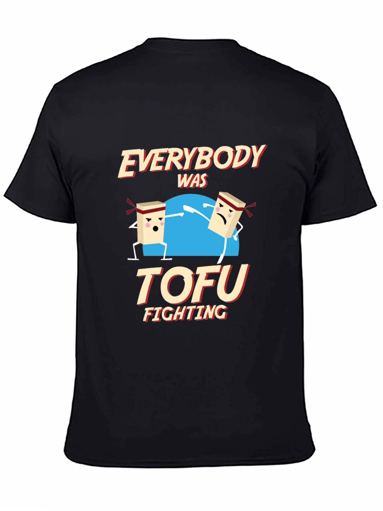 Black Everybody Was Tofu Fighting Graphic Tee view 4