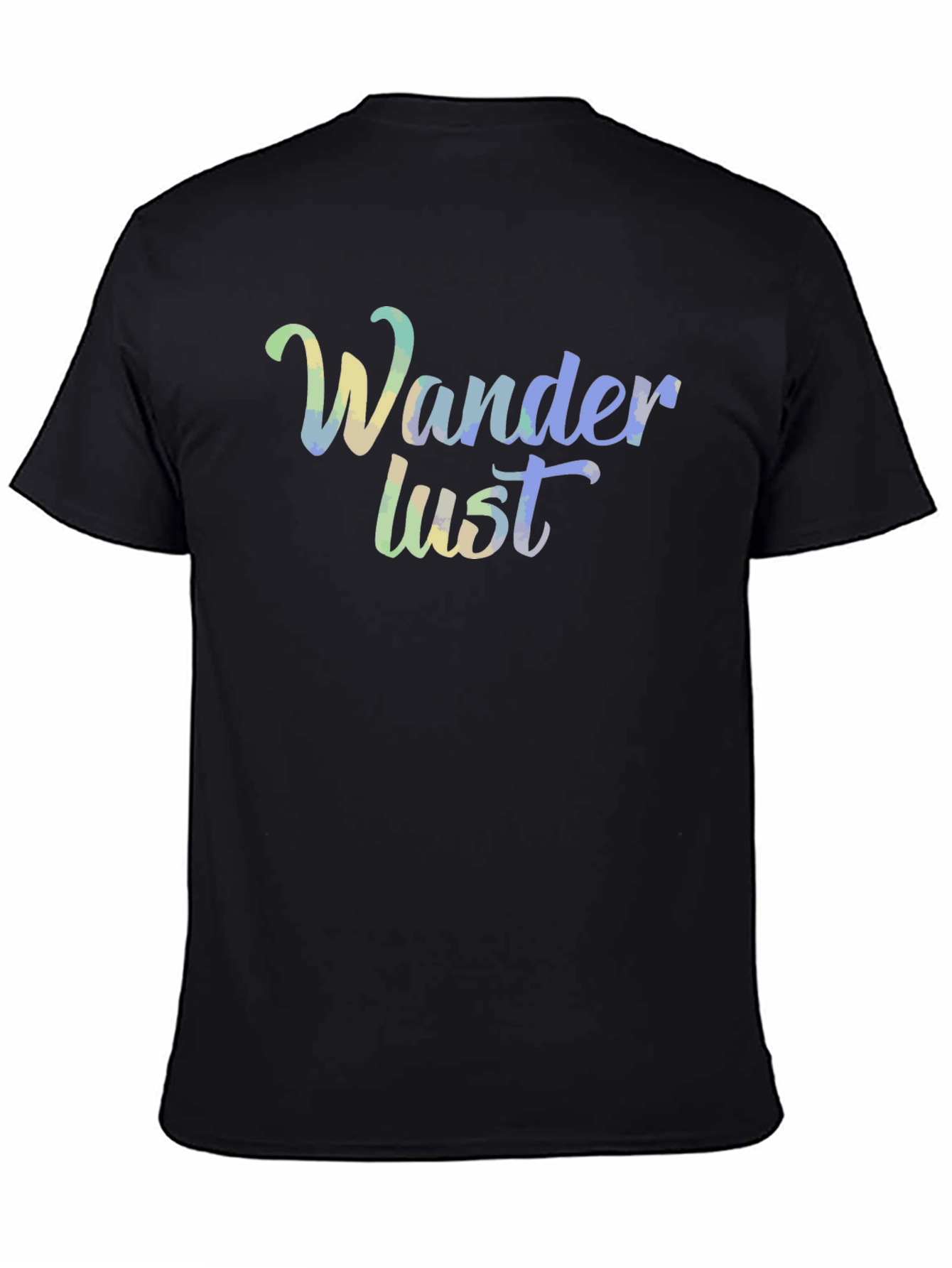 Black Wanderlust Graphic Print Black T-Shirt view 4