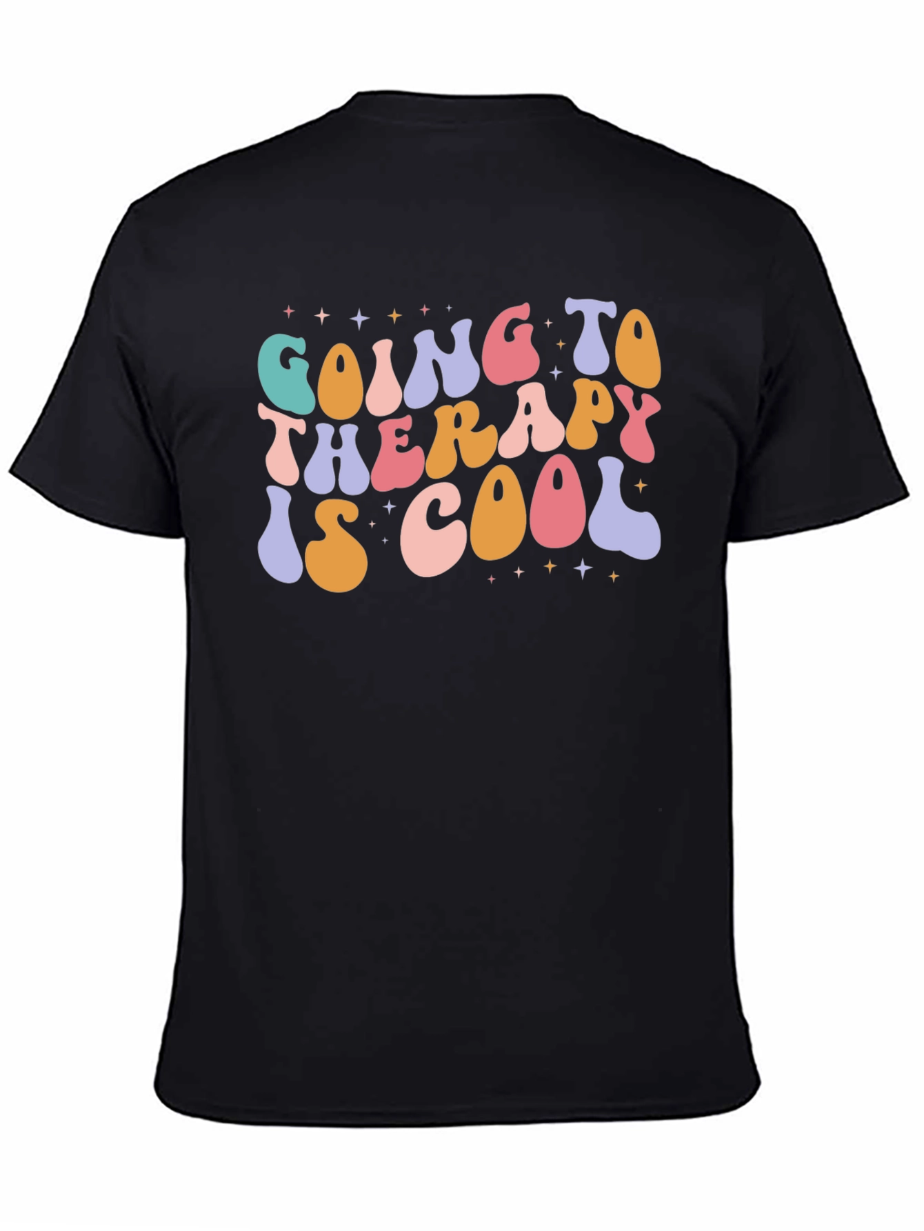 Black Therapy Is Cool Graphic Tee - Stylish Comfort view 4