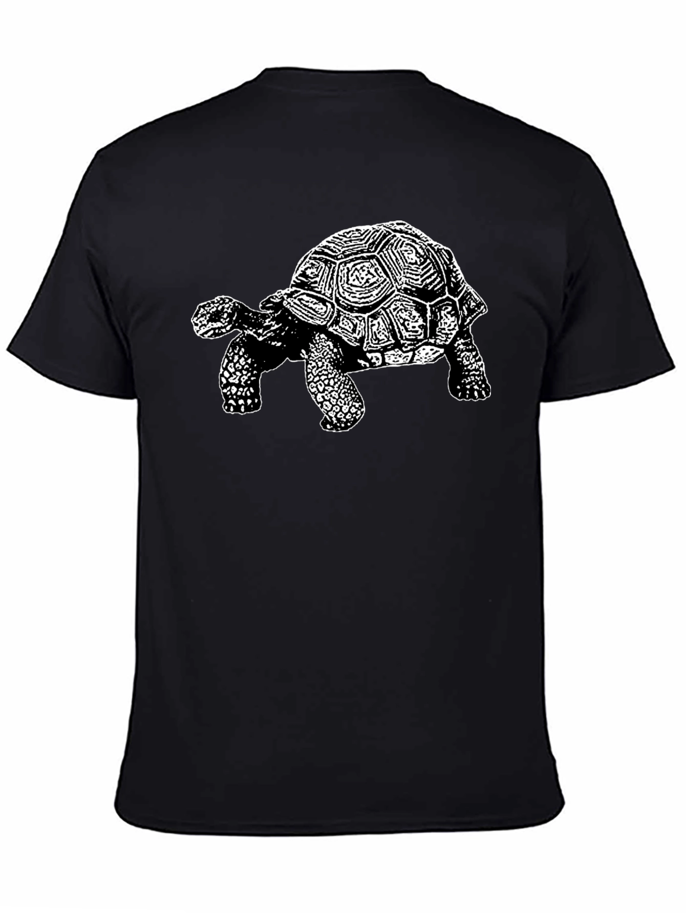 Black Tortoise Graphic Tee - Black Cotton T-Shirt view 4