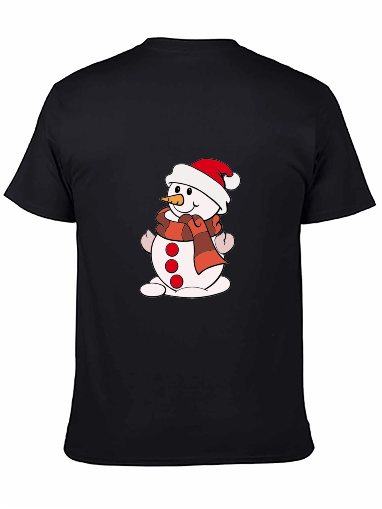 Black Festive Snowman Graphic Tee view 4