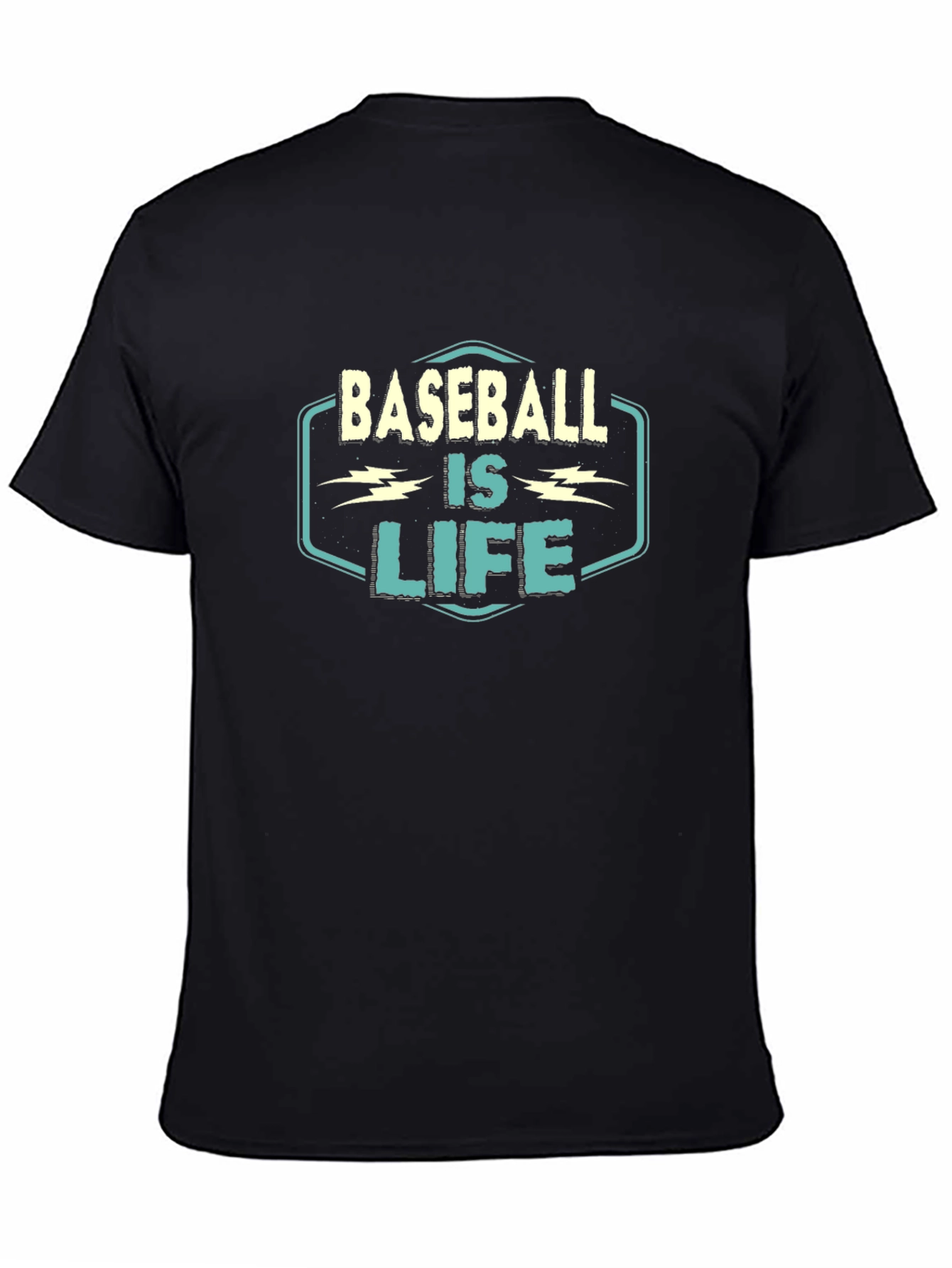 Black Baseball is Life Graphic T-Shirt view 4