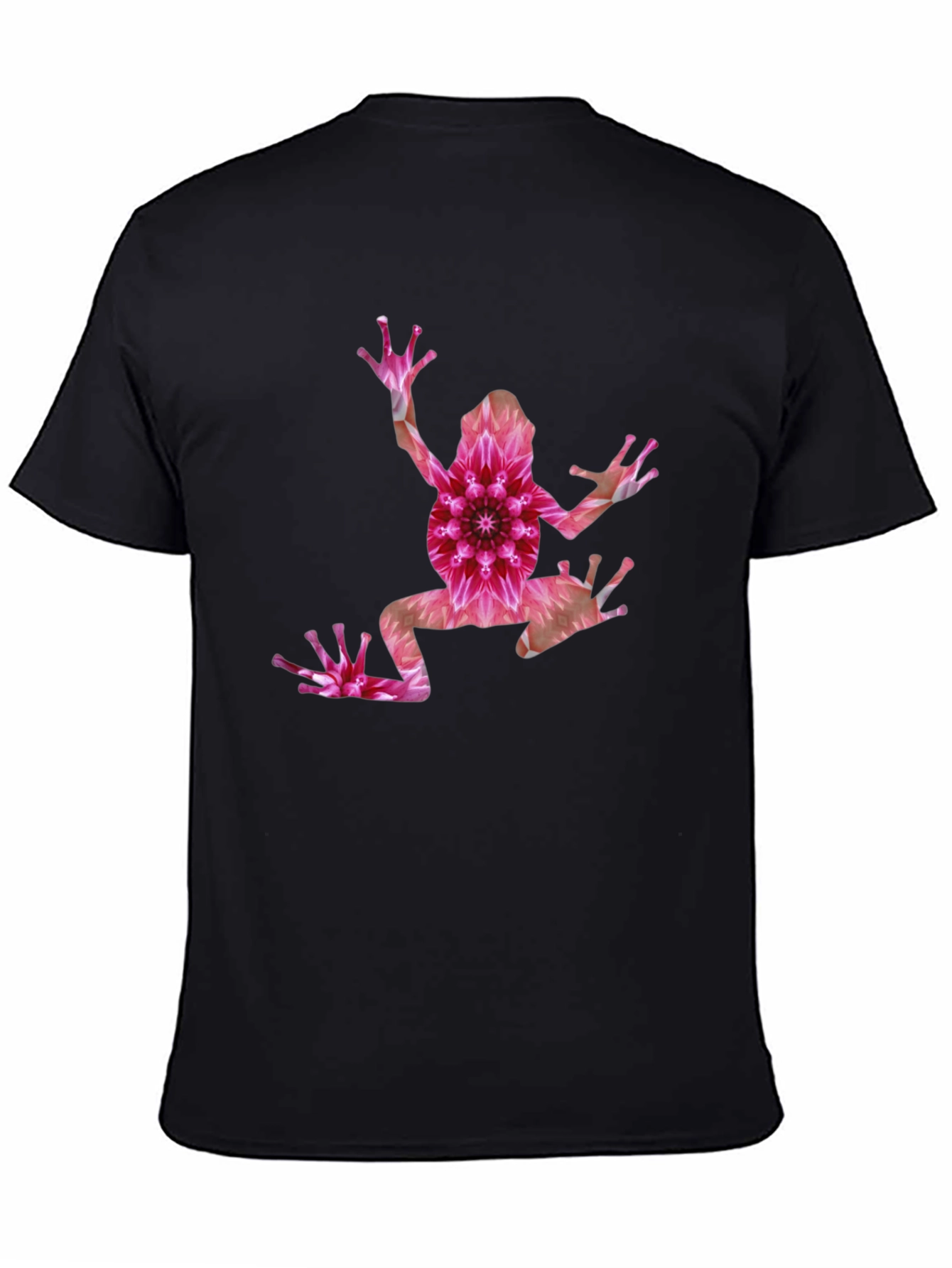 Black Floral Frog Graphic T-Shirt - Modern Style view 4