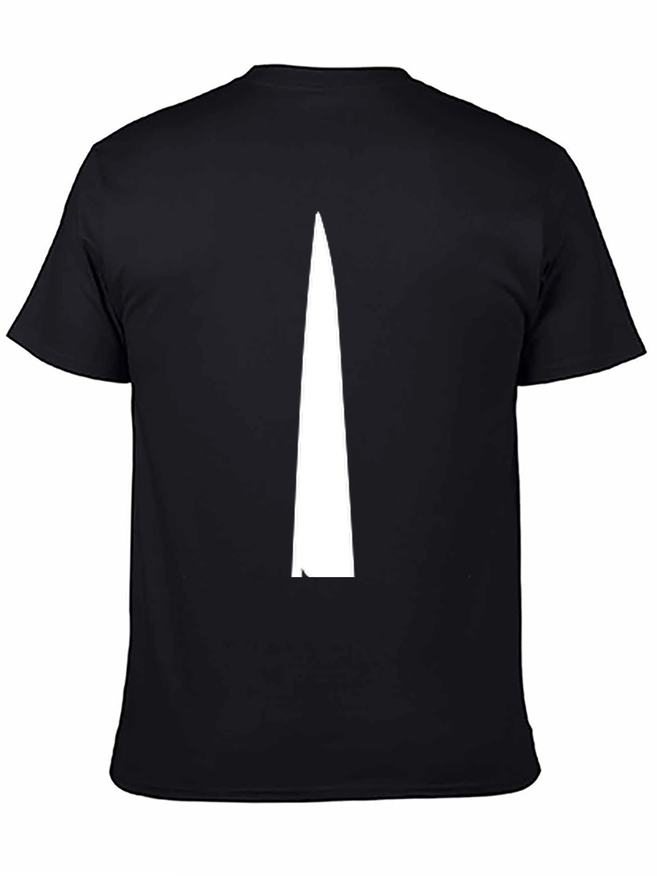 Black Minimalist White Arrow Graphic Black T-Shirt view 4