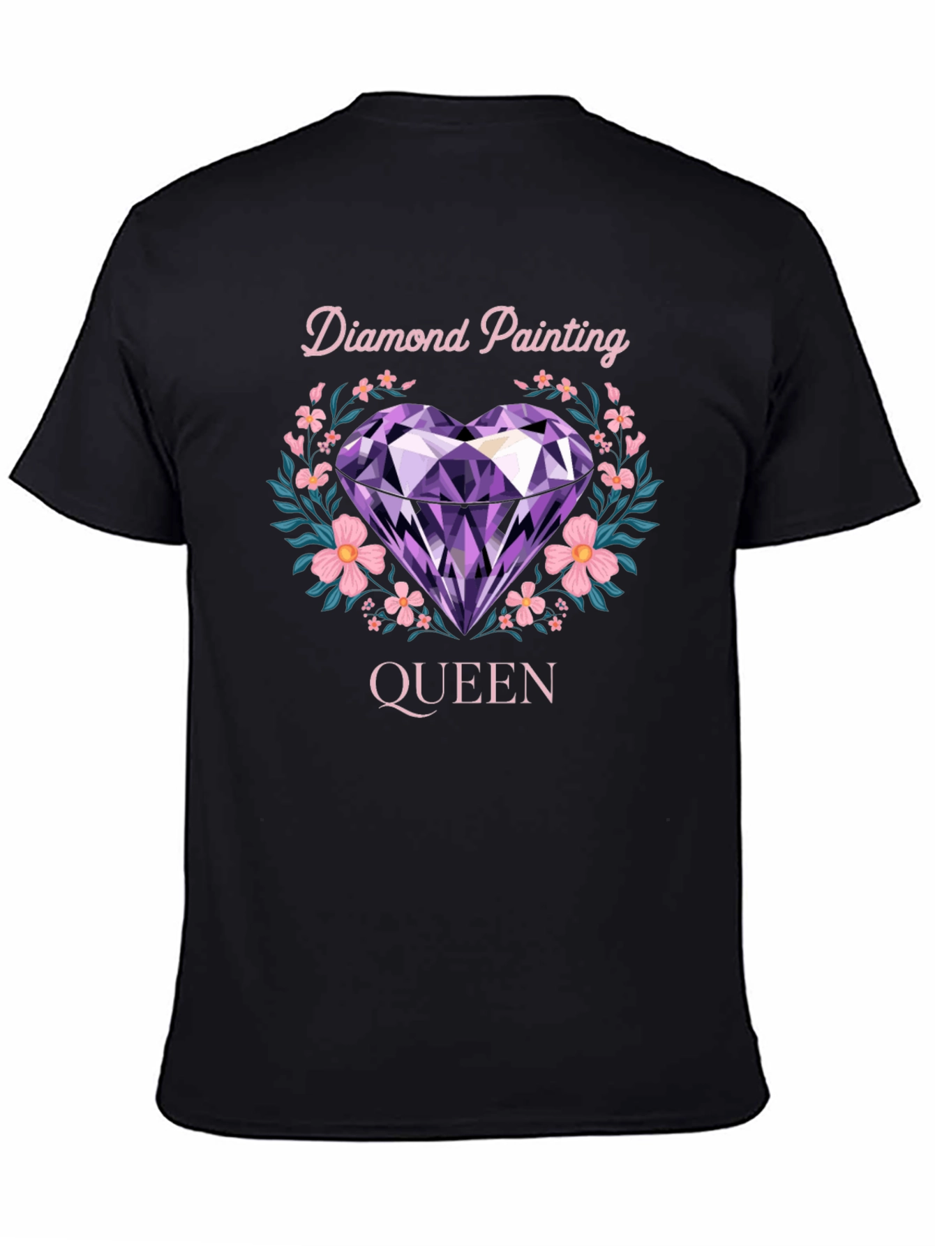 Black Diamond Painting Queen T-Shirt view 4