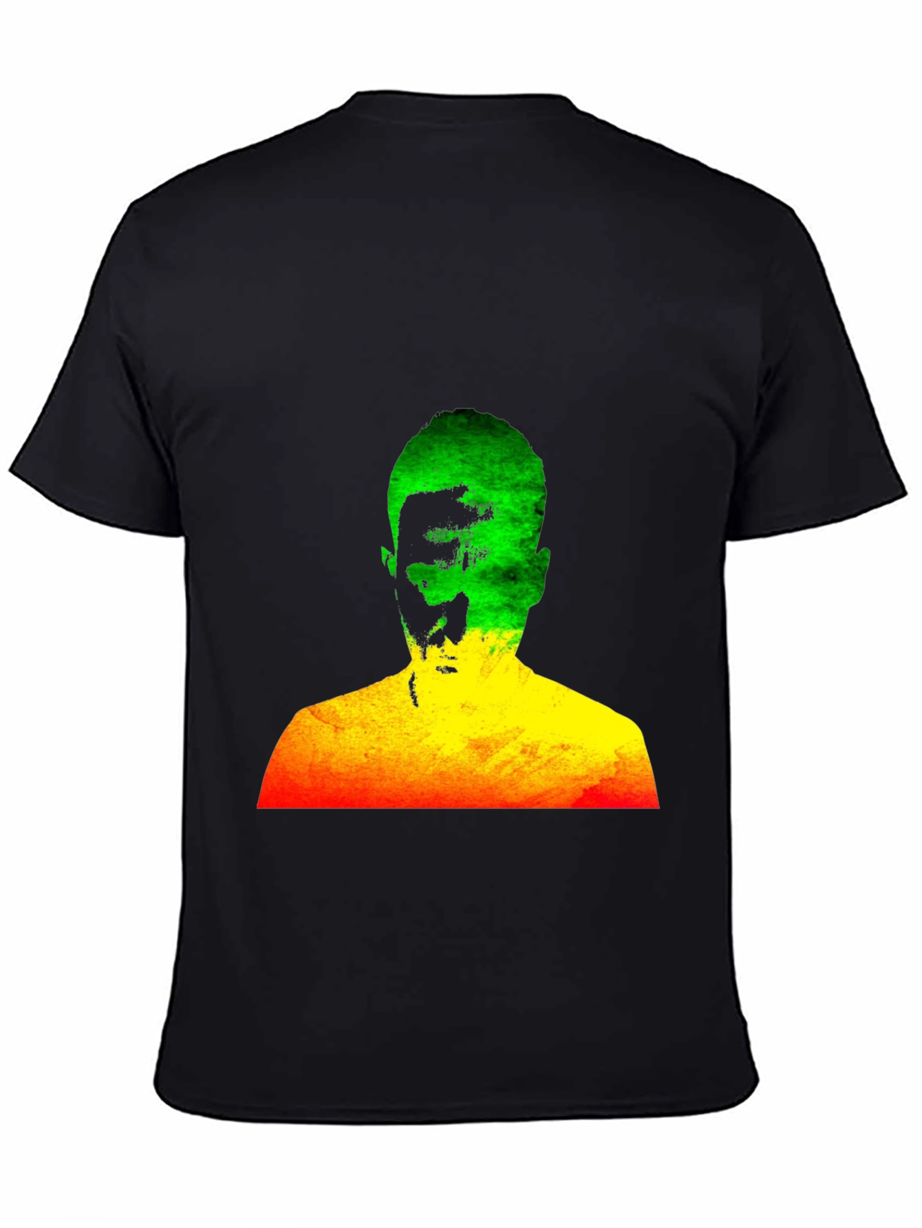 Black Rasta Man Graphic Black T-Shirt Reggae Style view 4