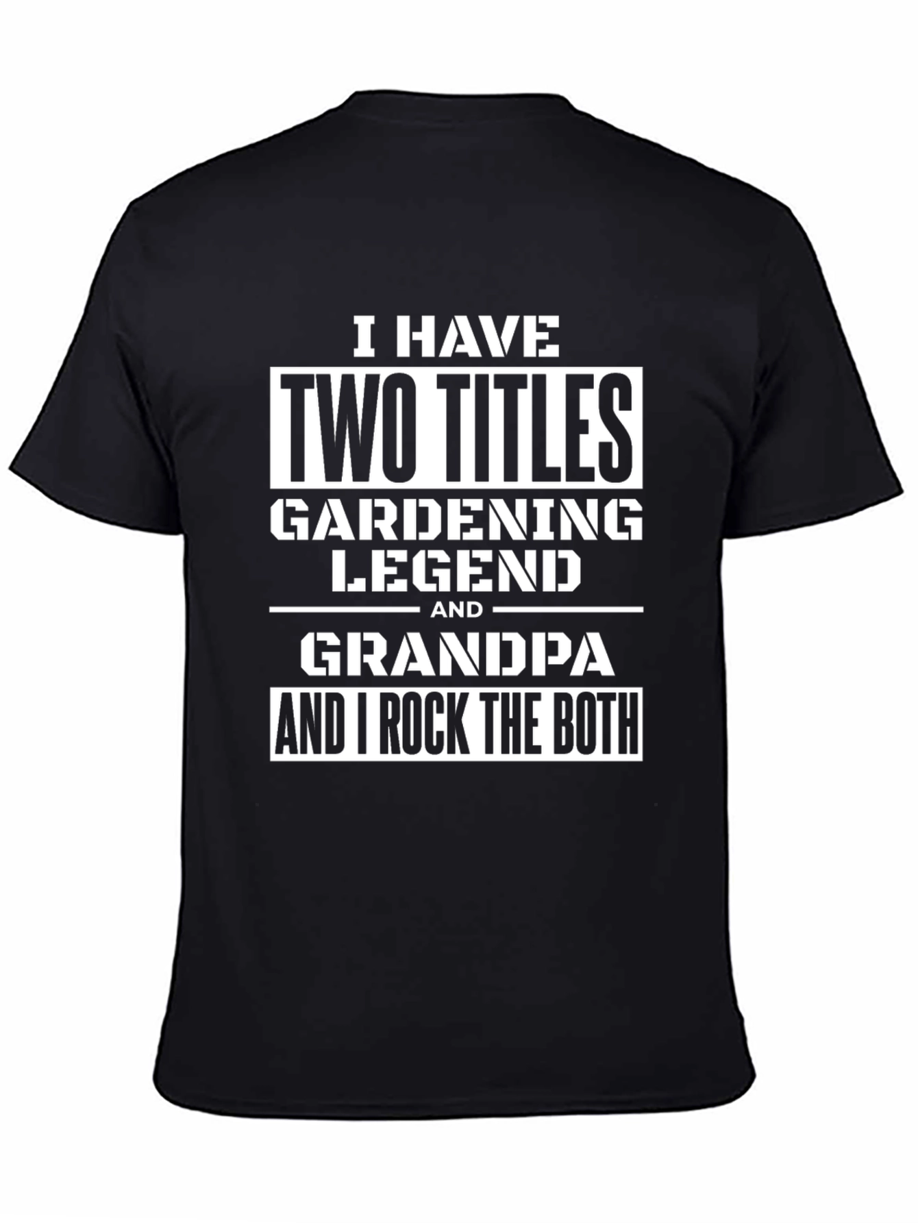 Black Gardening Legend Grandpa T-Shirt view 4