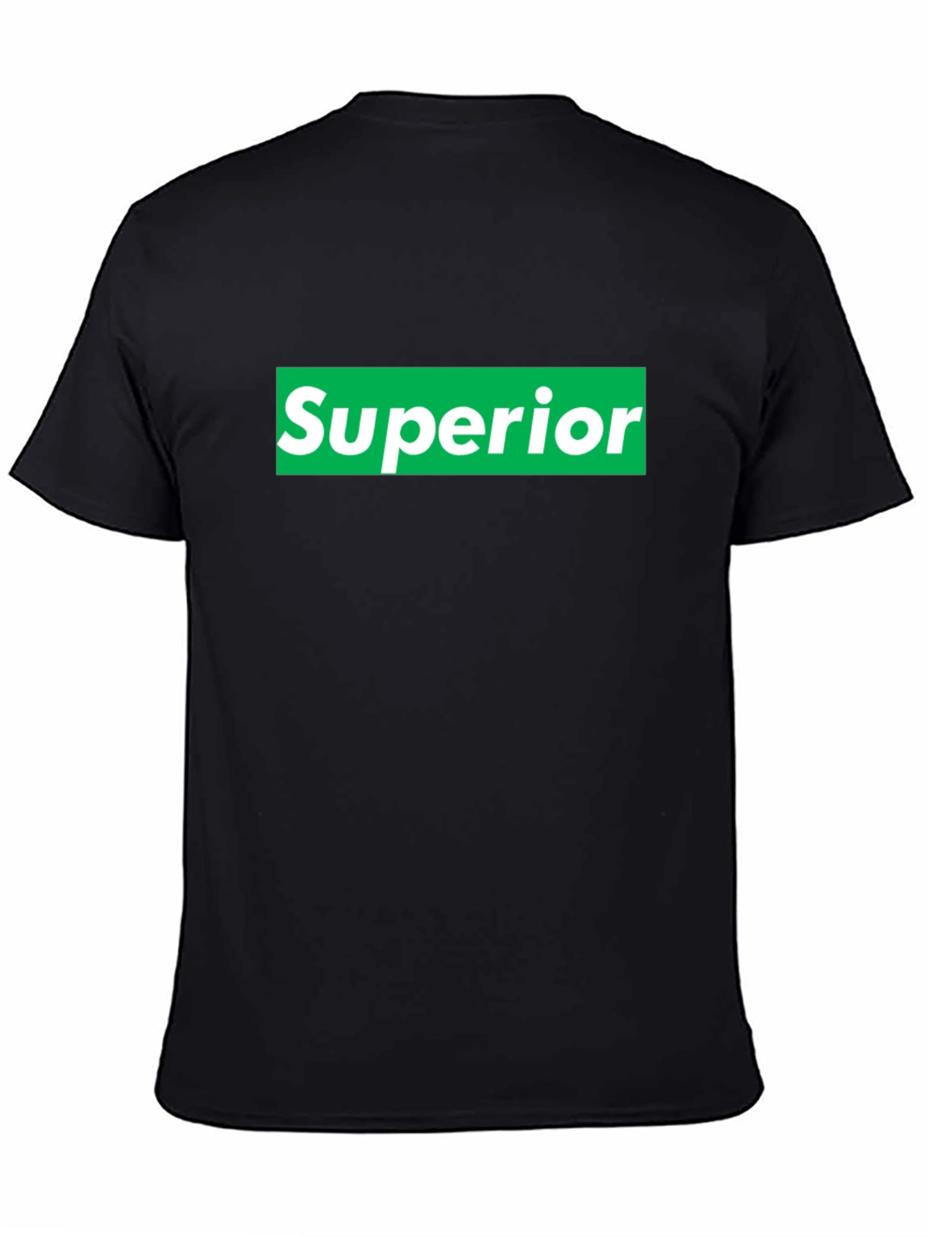Black Superior Graphic Tee - Bold Statement T-Shirt view 4
