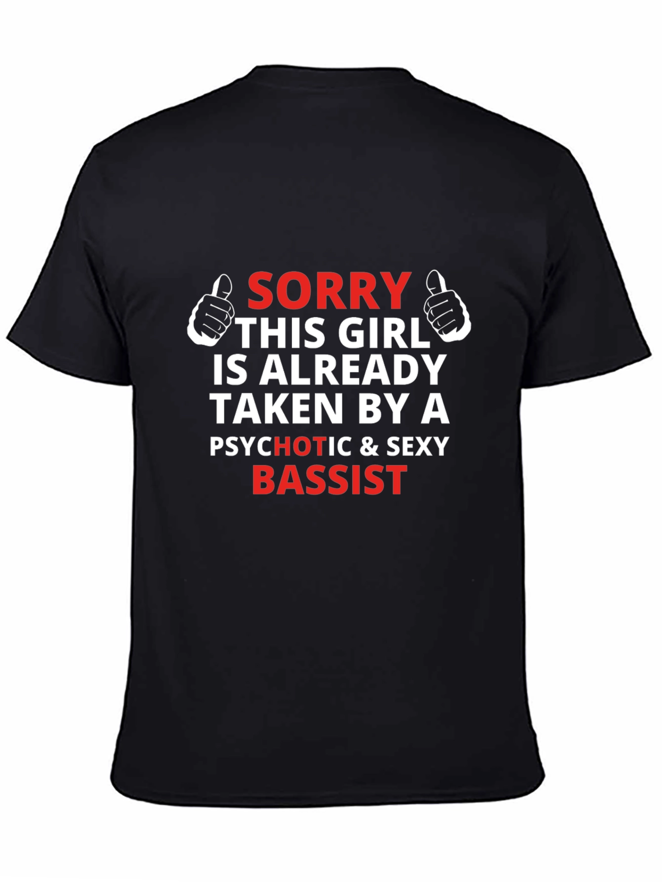 Black Sorry Taken Bassist Graphic Tee view 4
