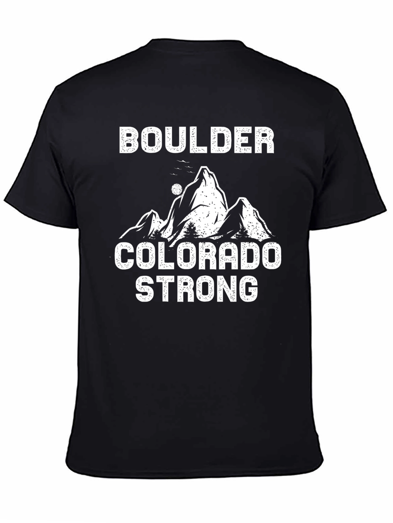 Boulder Colorado Strong Graphic Tee - Black T-Shirt - 4