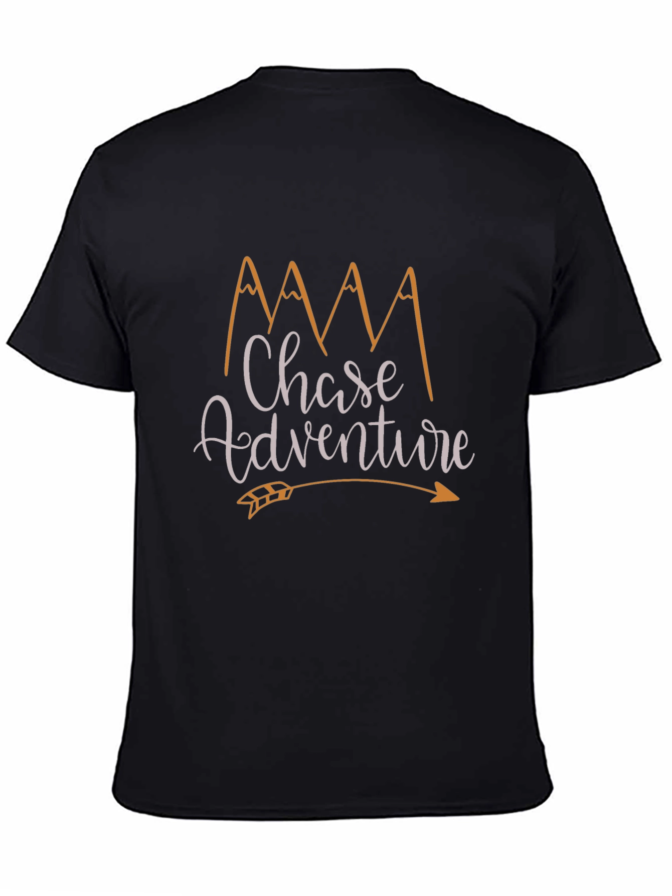 Black Chase Adventure Graphic Tee - Black Crew Neck Shirt view 4
