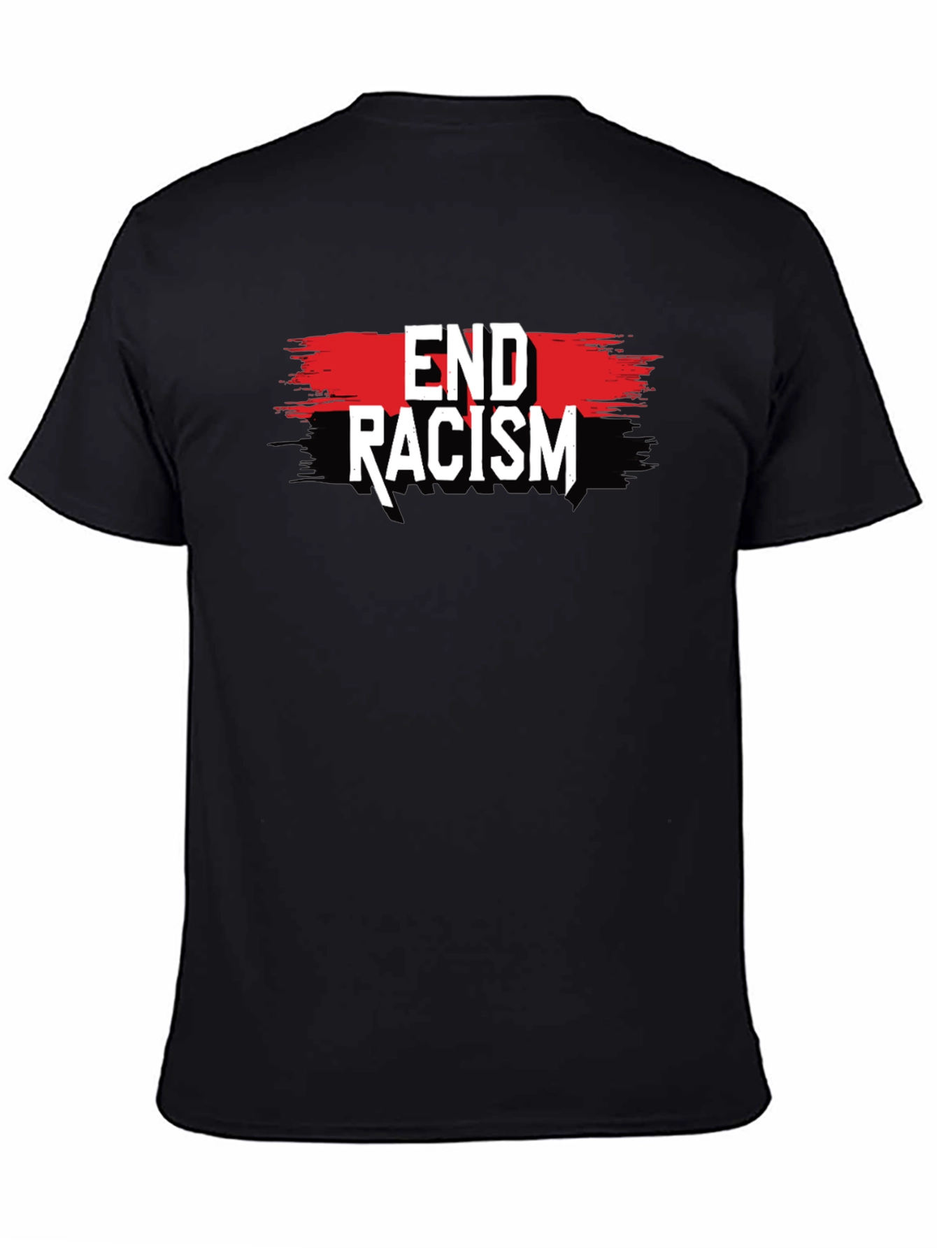 Black End Racism Graphic Tee - Black Activism T-Shirt view 4