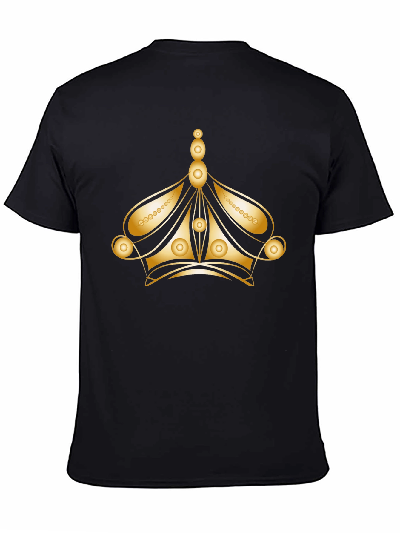 Black Gold Crown Graphic Black Tee view 4
