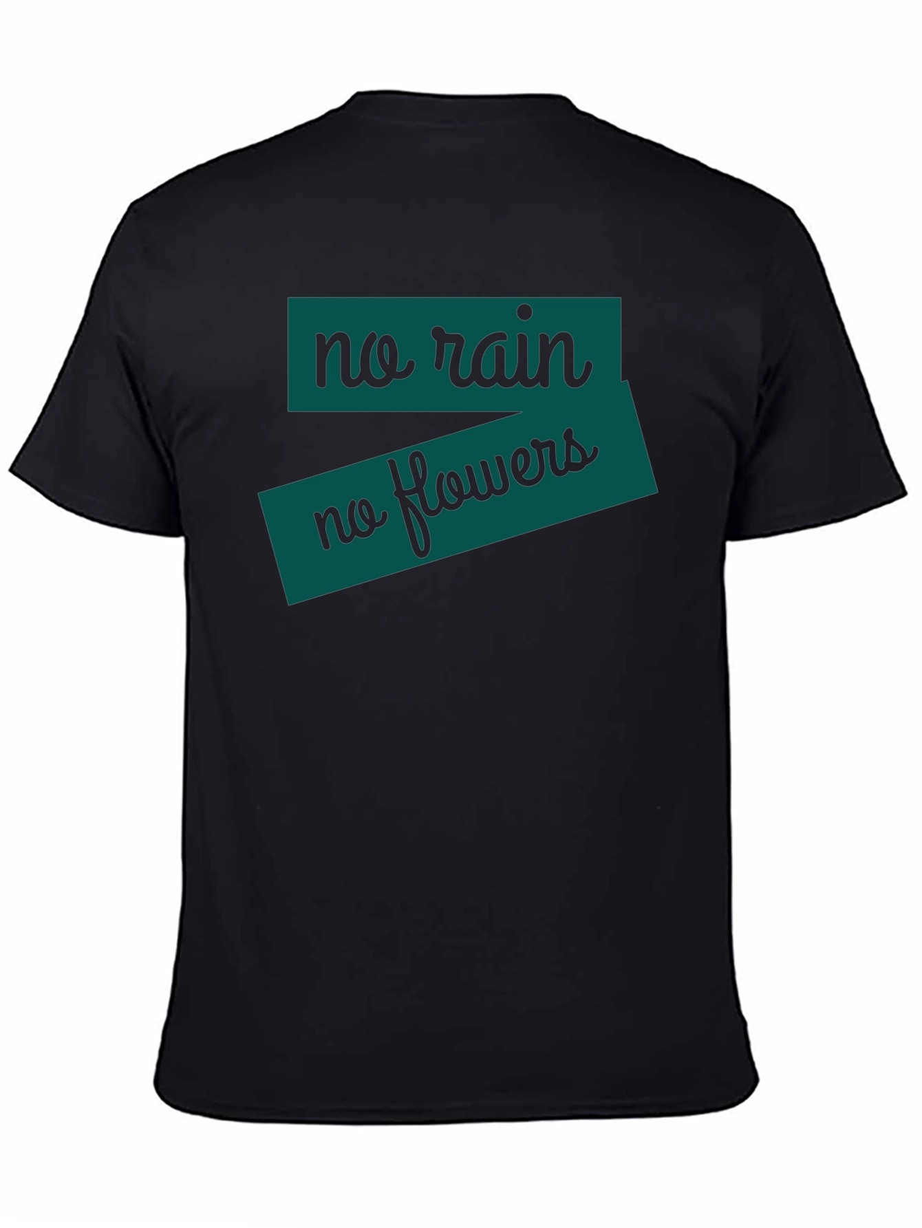 Black No Rain, No Flowers T-Shirt - Black view 4
