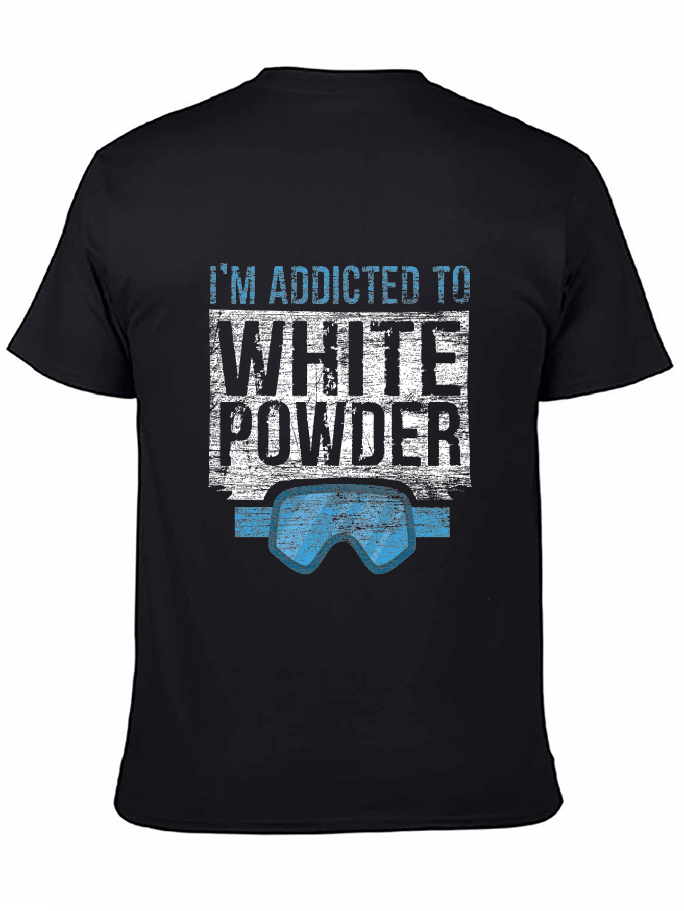 Black Addicted to White Powder Graphic Tee view 4