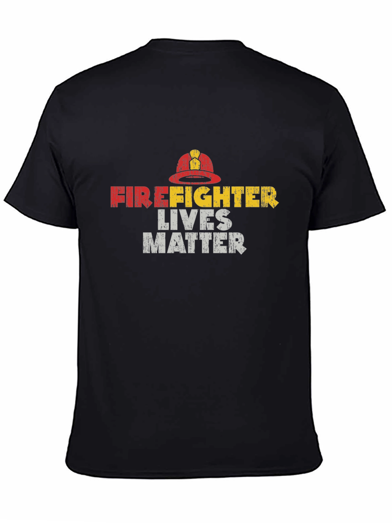 Black Firefighter Lives Matter Graphic T-Shirt view 4