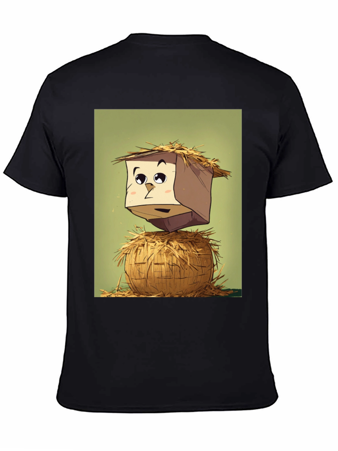 Black Cartoon Scarecrow T-Shirt view 4
