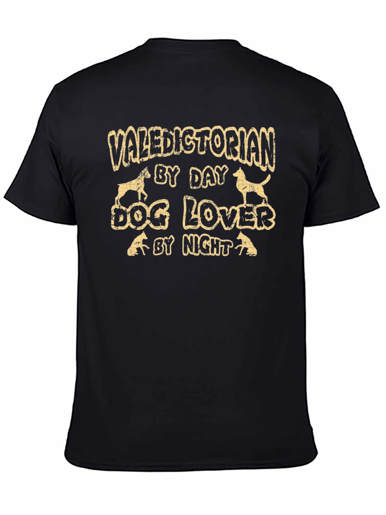 Black Valedictorian Dog Lover T-Shirt view 4