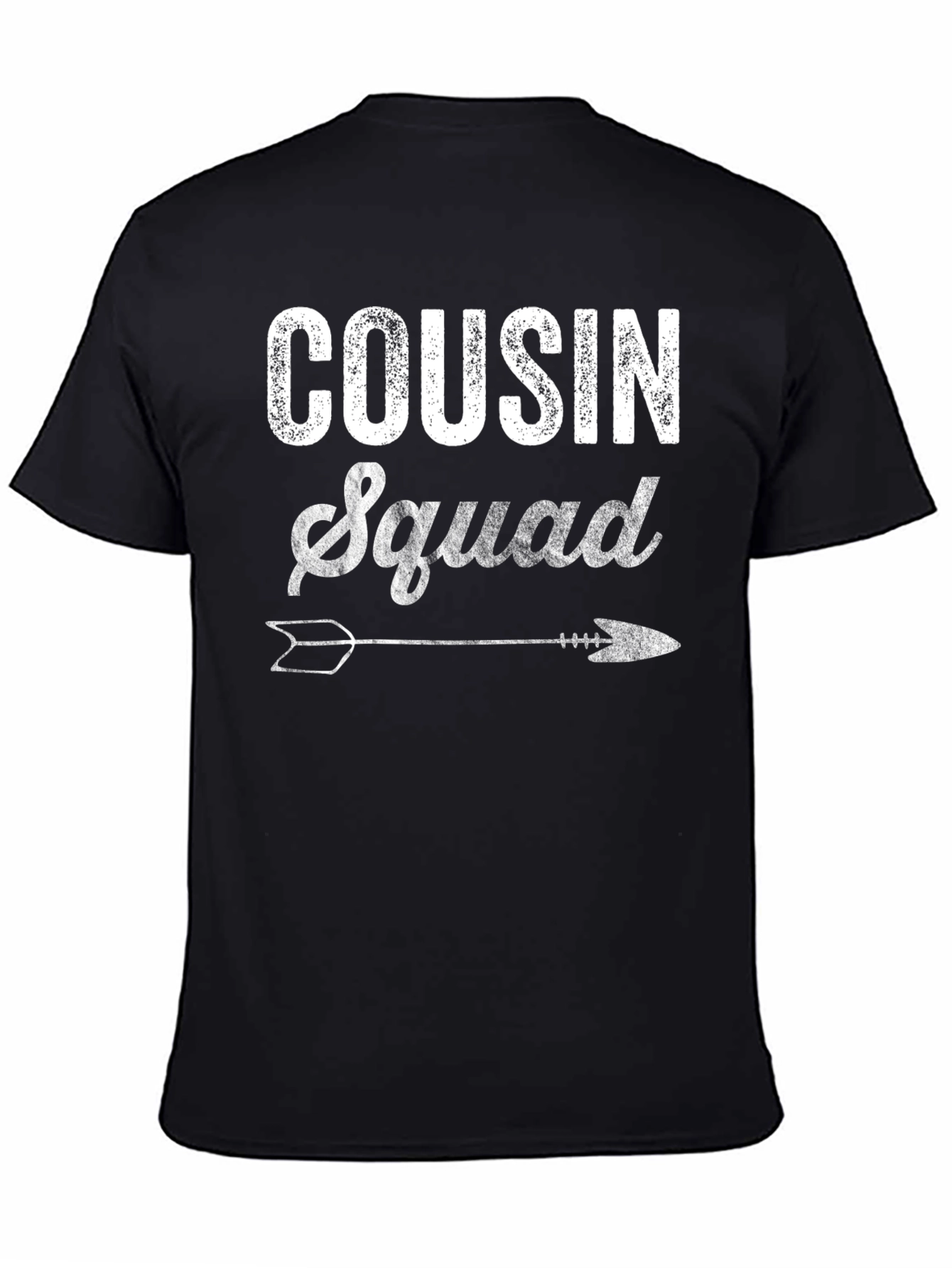Black Cousin Squad Graphic Tee - Black Cotton Blend view 4
