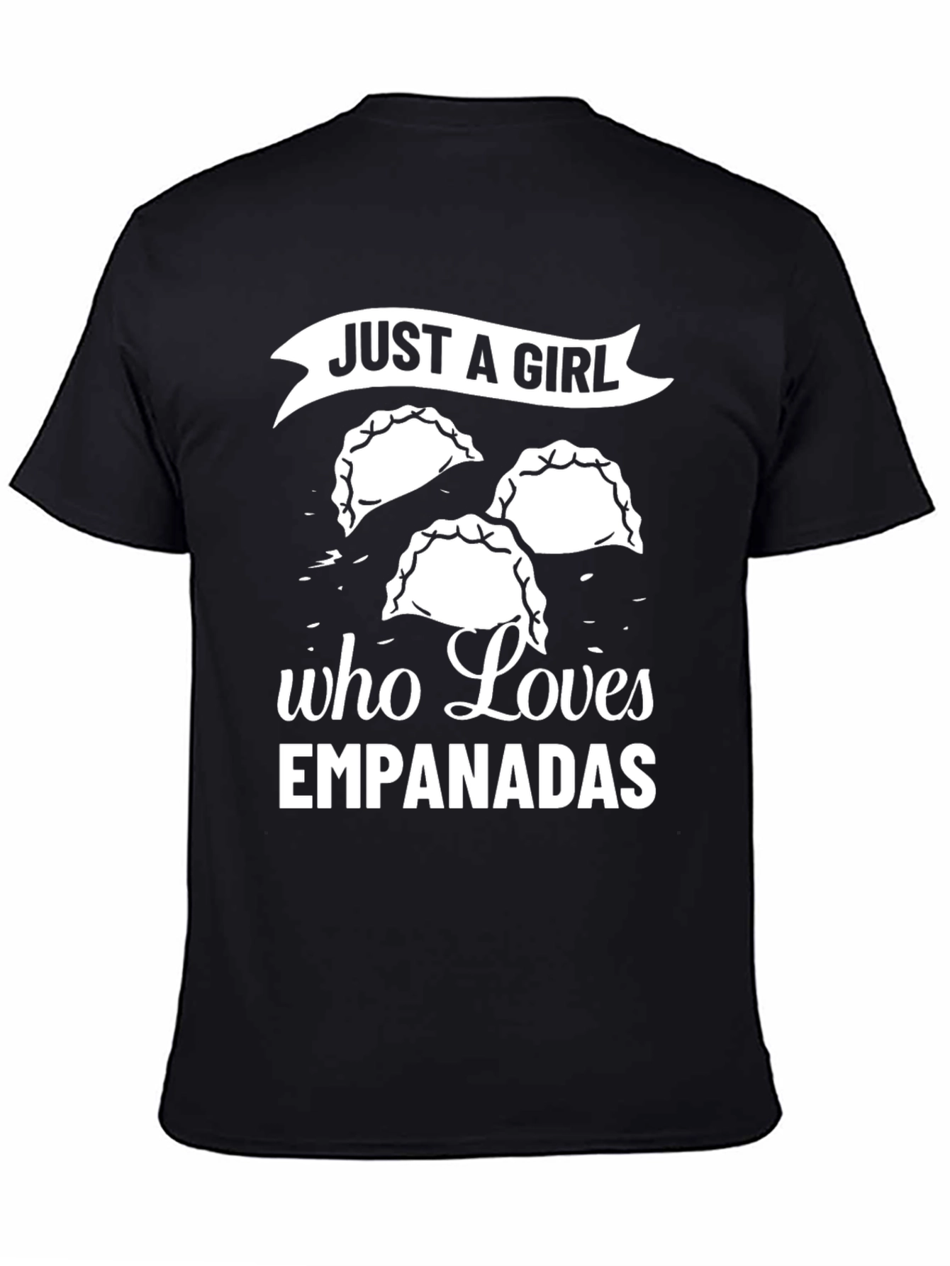 Black Just A Girl Who Loves Empanadas T-Shirt view 4