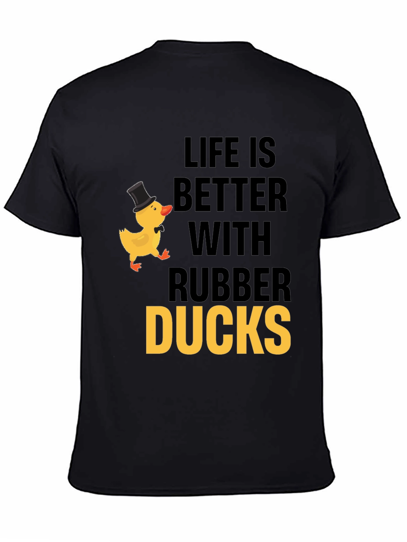 Black Life is Better with Rubber Ducks T-Shirt view 4