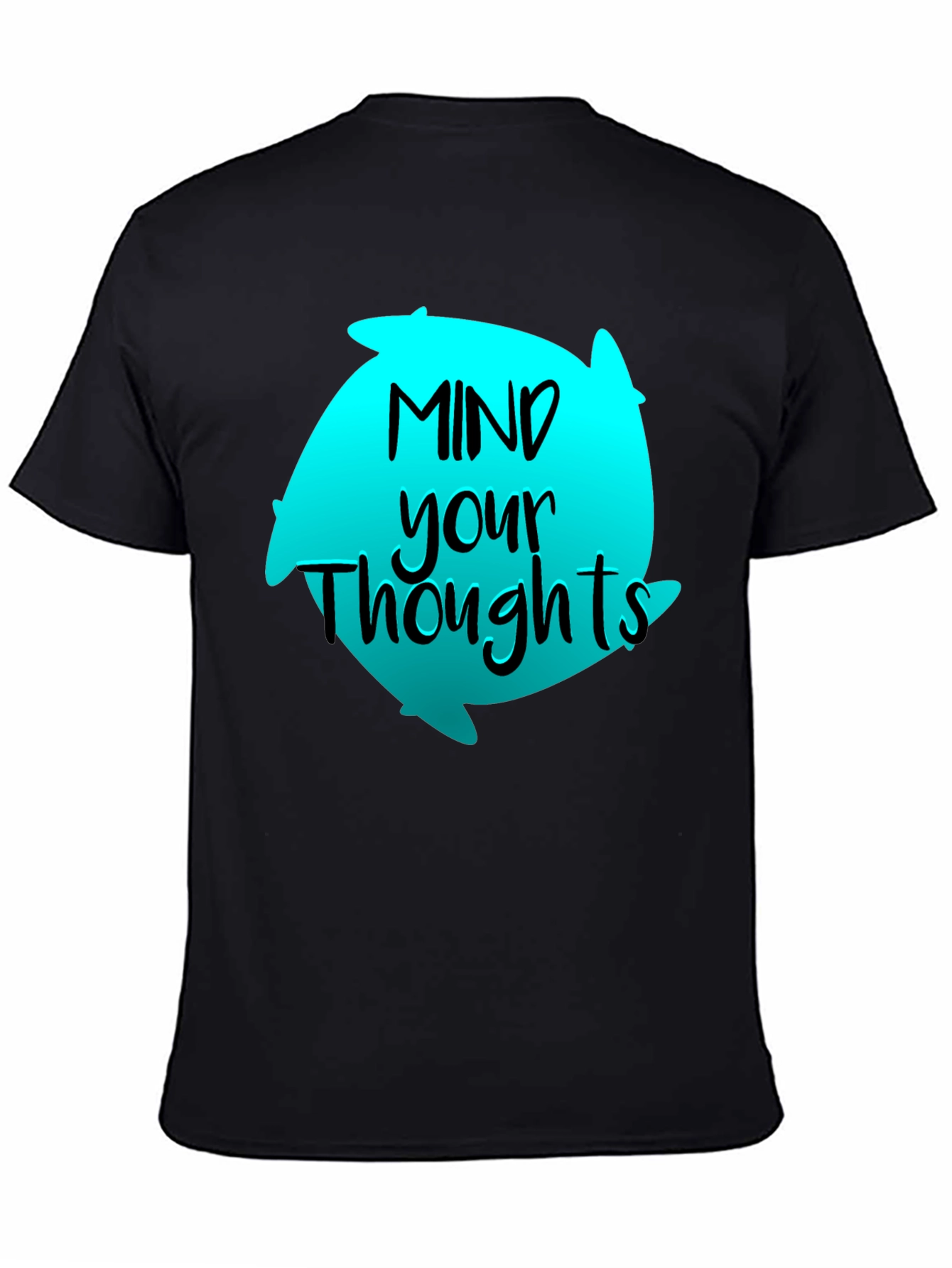 Black Mind Your Thoughts Graphic T-Shirt - Black view 4