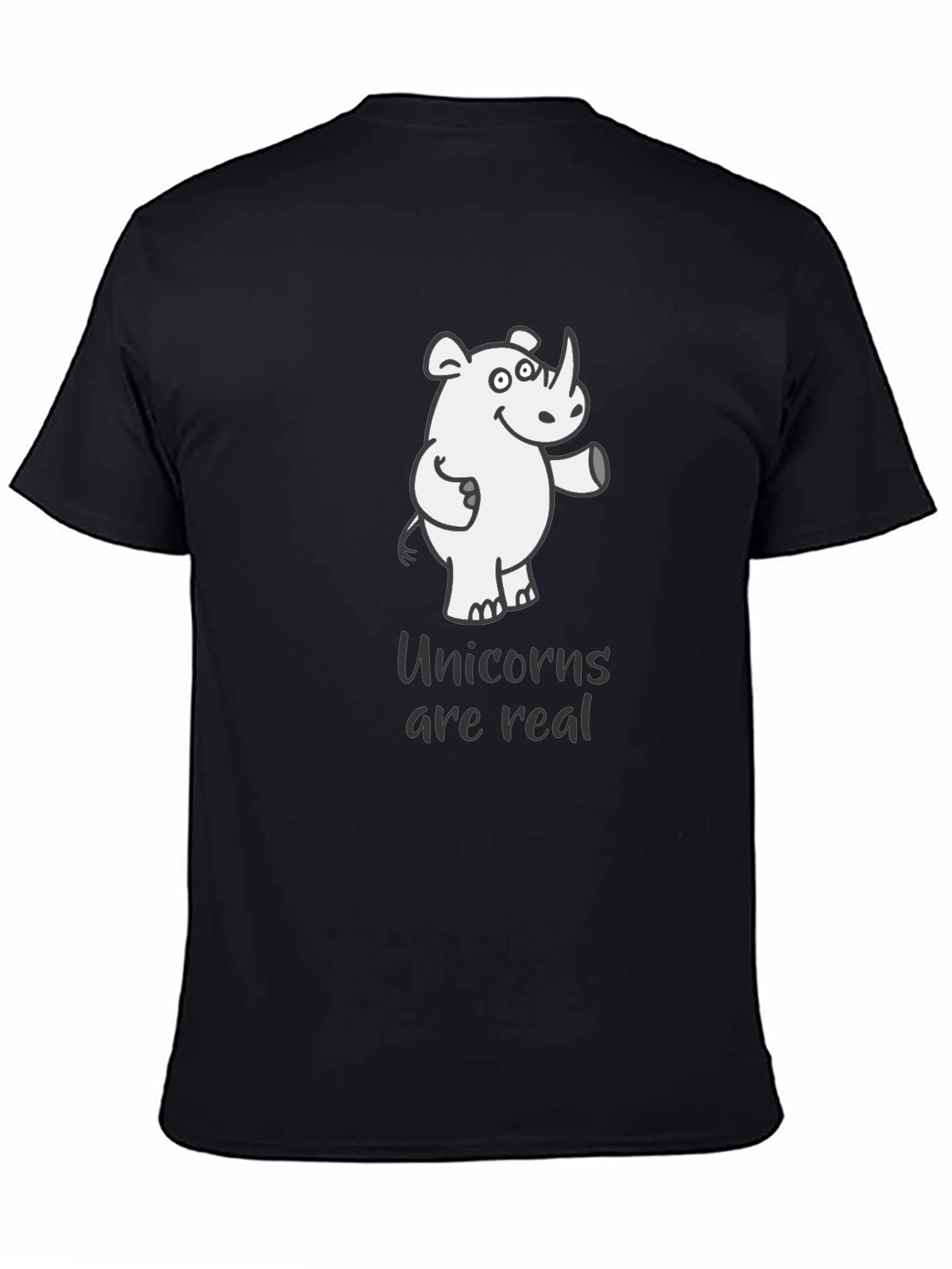 Black Unicorns Are Real Graphic T-Shirt view 4