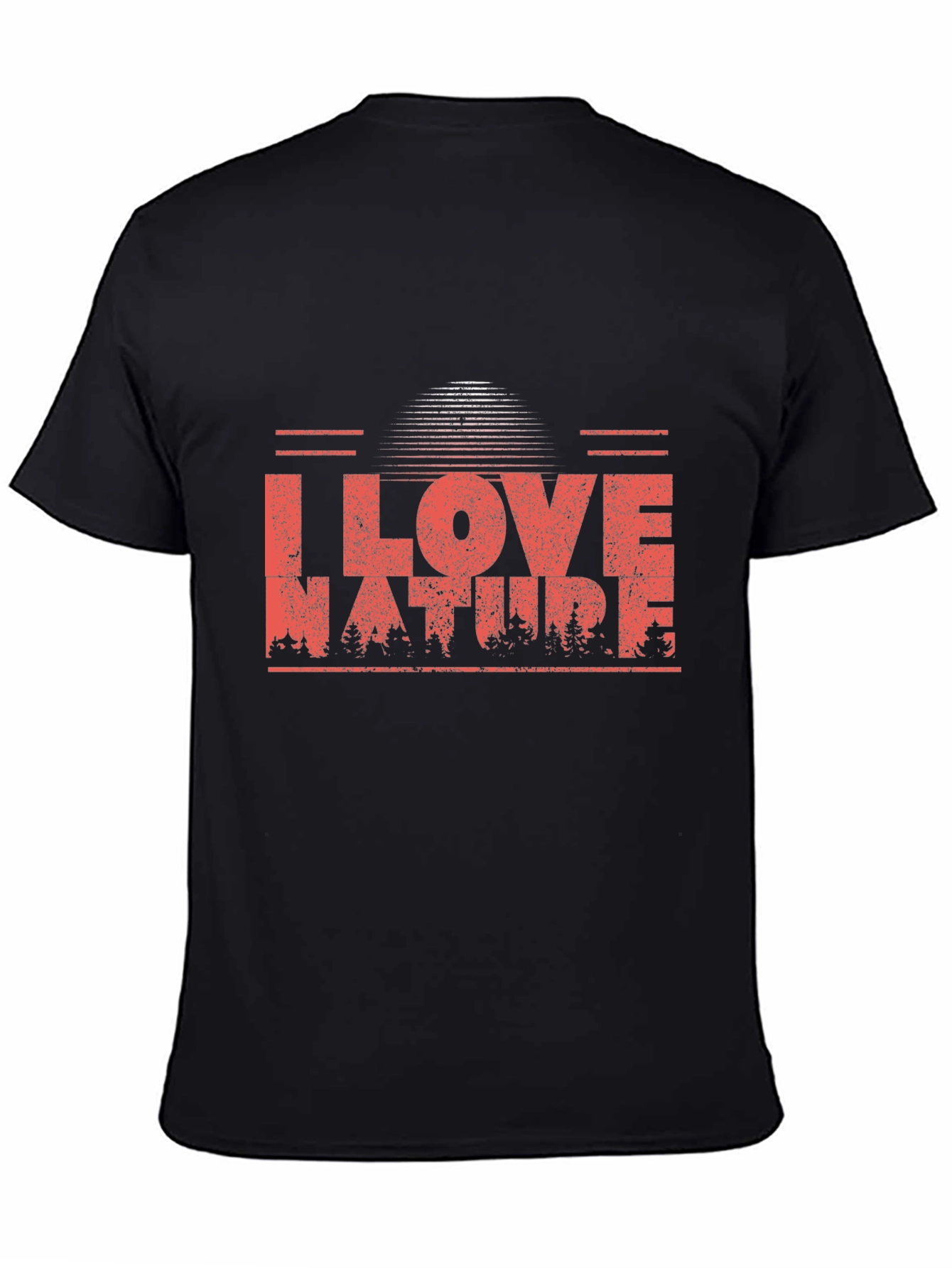 Black I Love Nature Graphic Tee - Black view 4