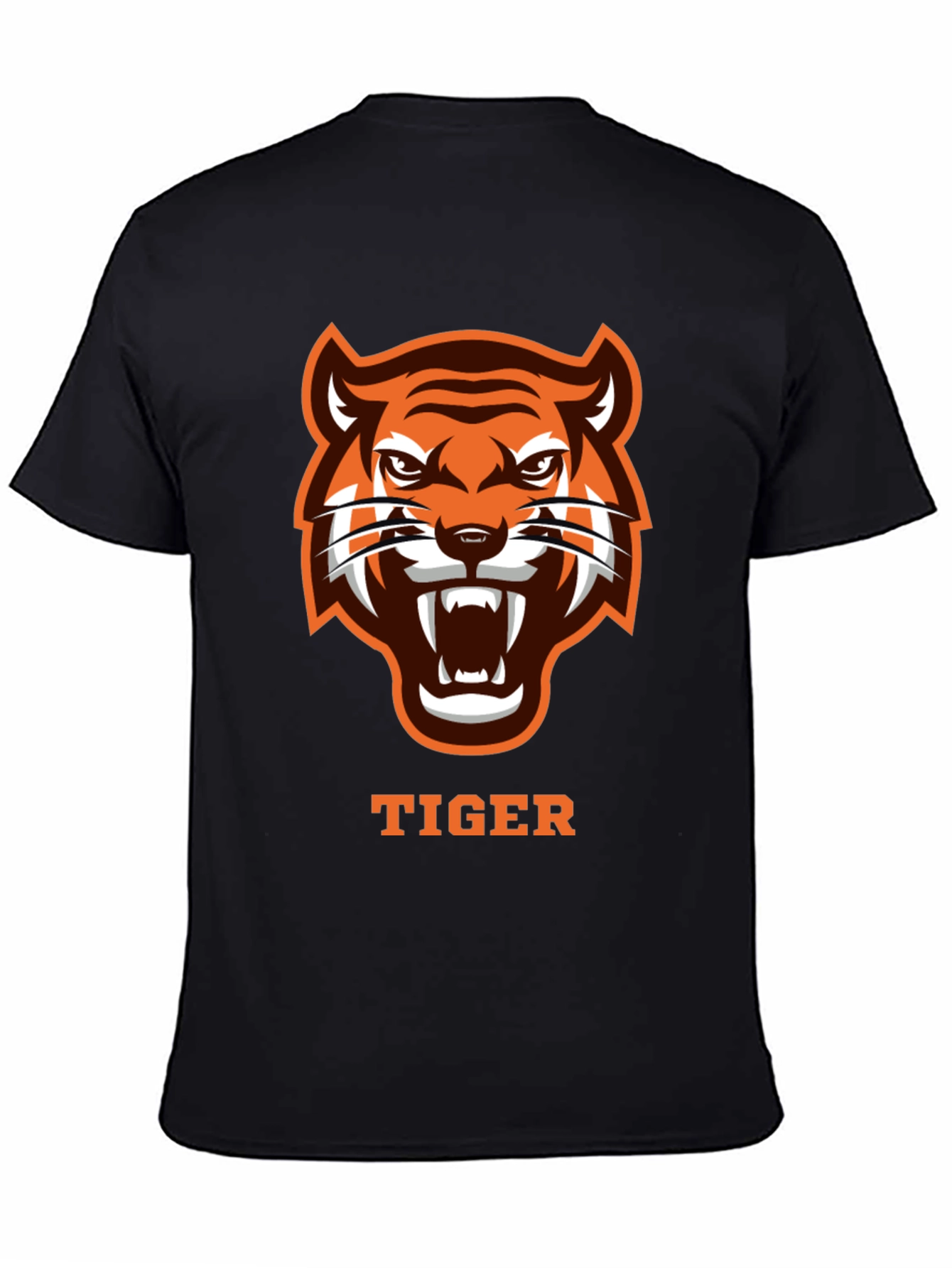 Black Roaring Tiger Graphic Tee - Bold Design view 4
