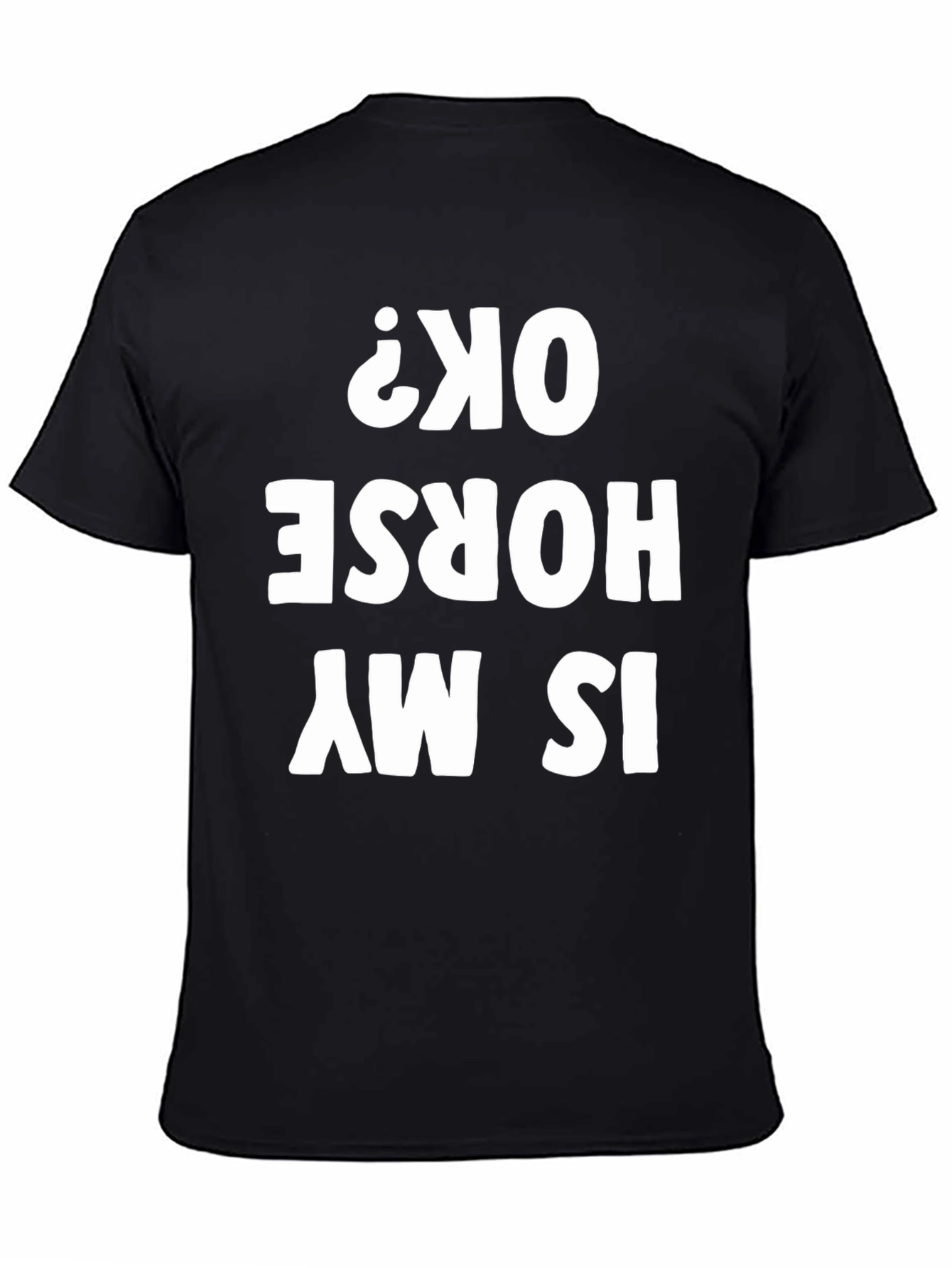 Black Is My Horse OK? Graphic Tee view 4