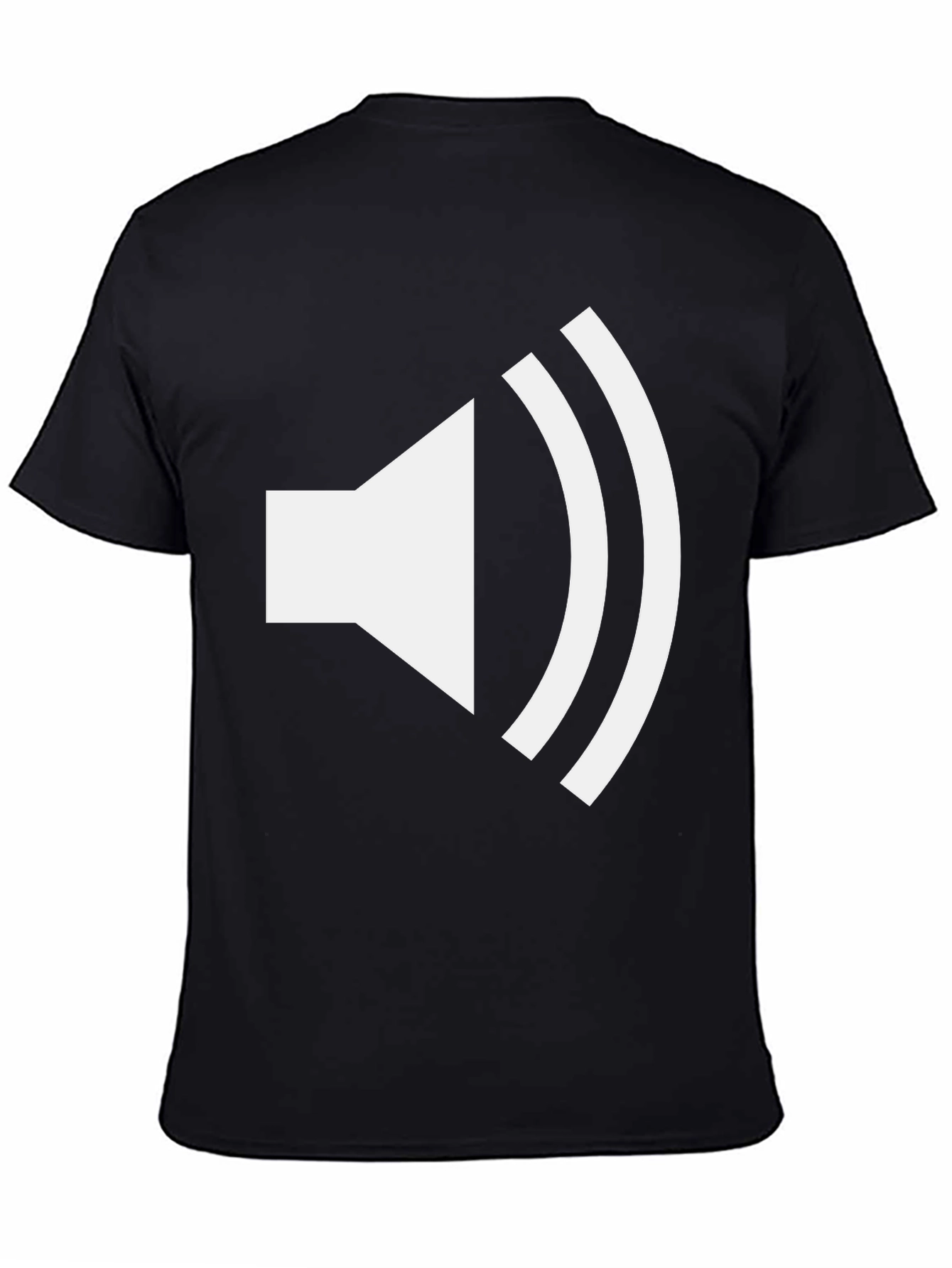 Black Loudspeaker Graphic Tee - Black Cotton T-Shirt view 4