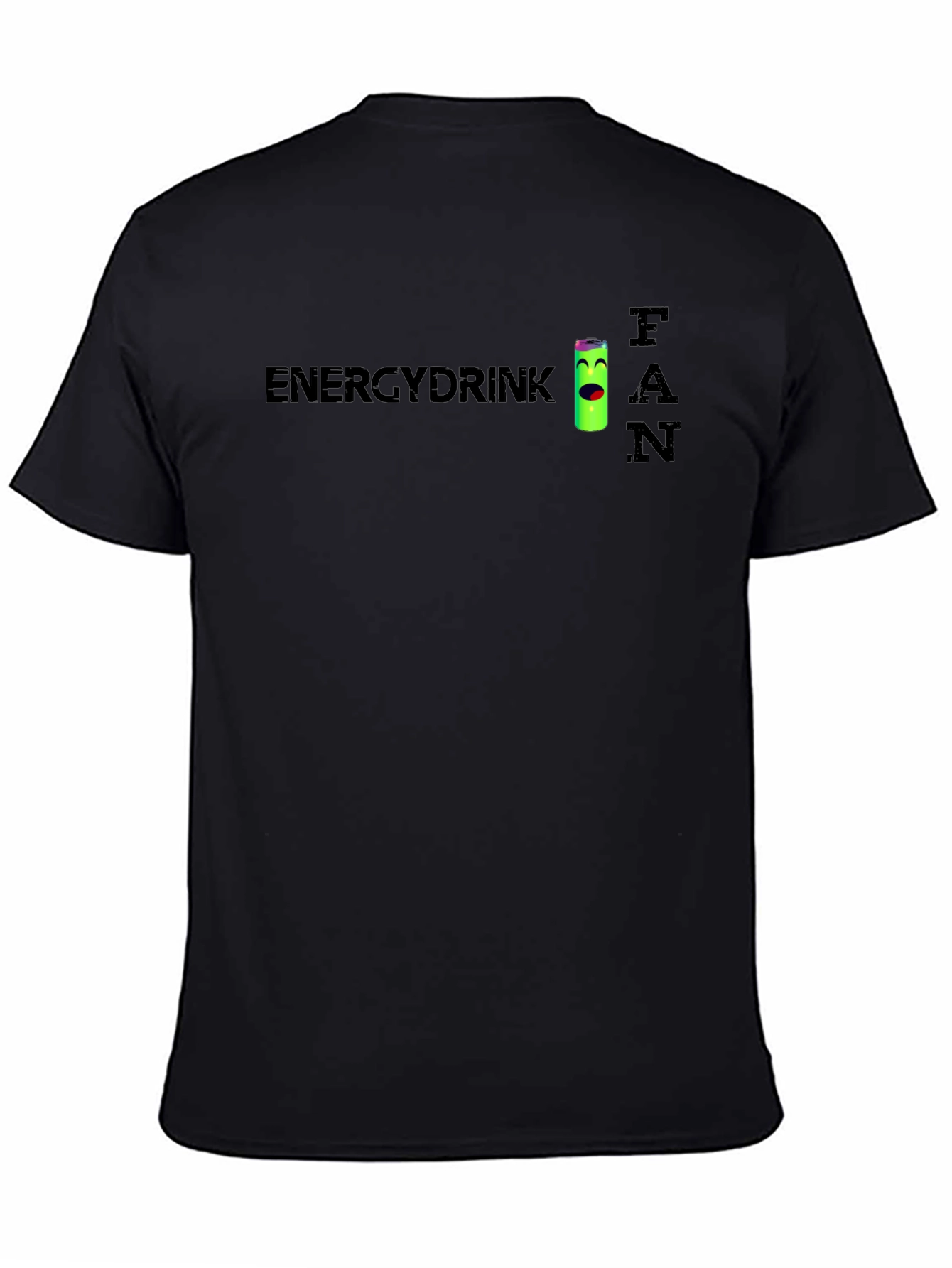 Black Energy Drink Fan T-Shirt - Novelty Tee view 4