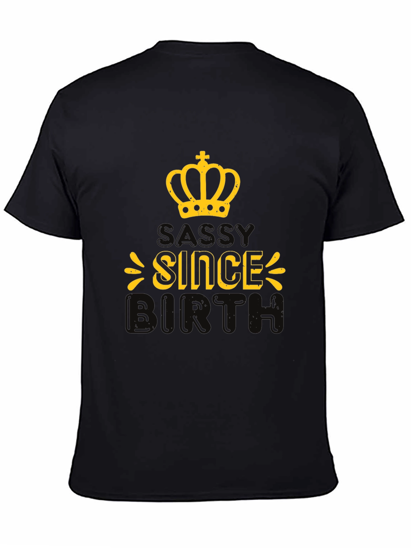 Black Sassy Since Birth Black Graphic Tee view 4