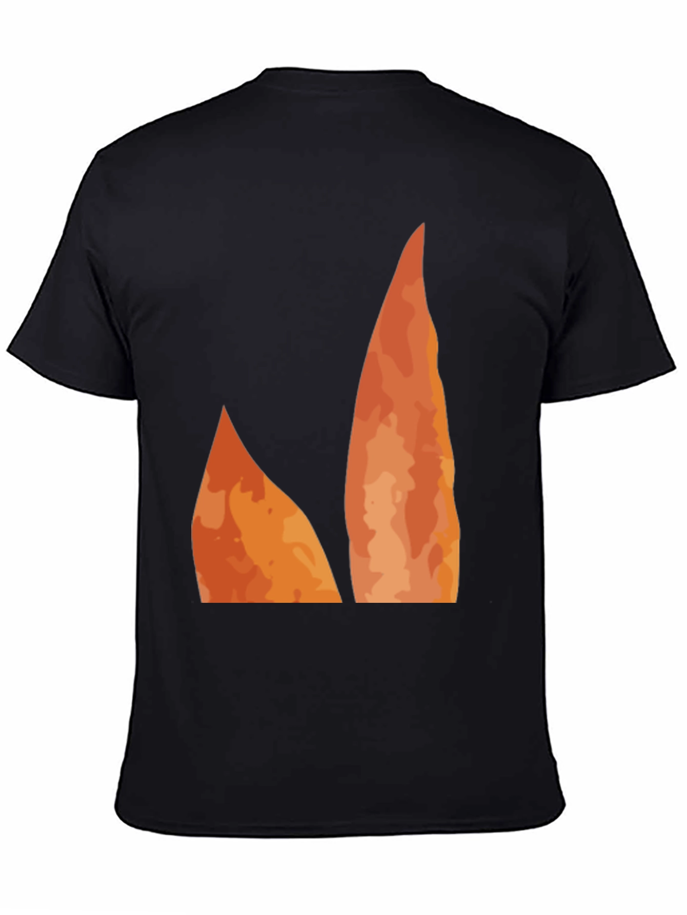 Black Flame Graphic Black Tee - Unique Design view 4