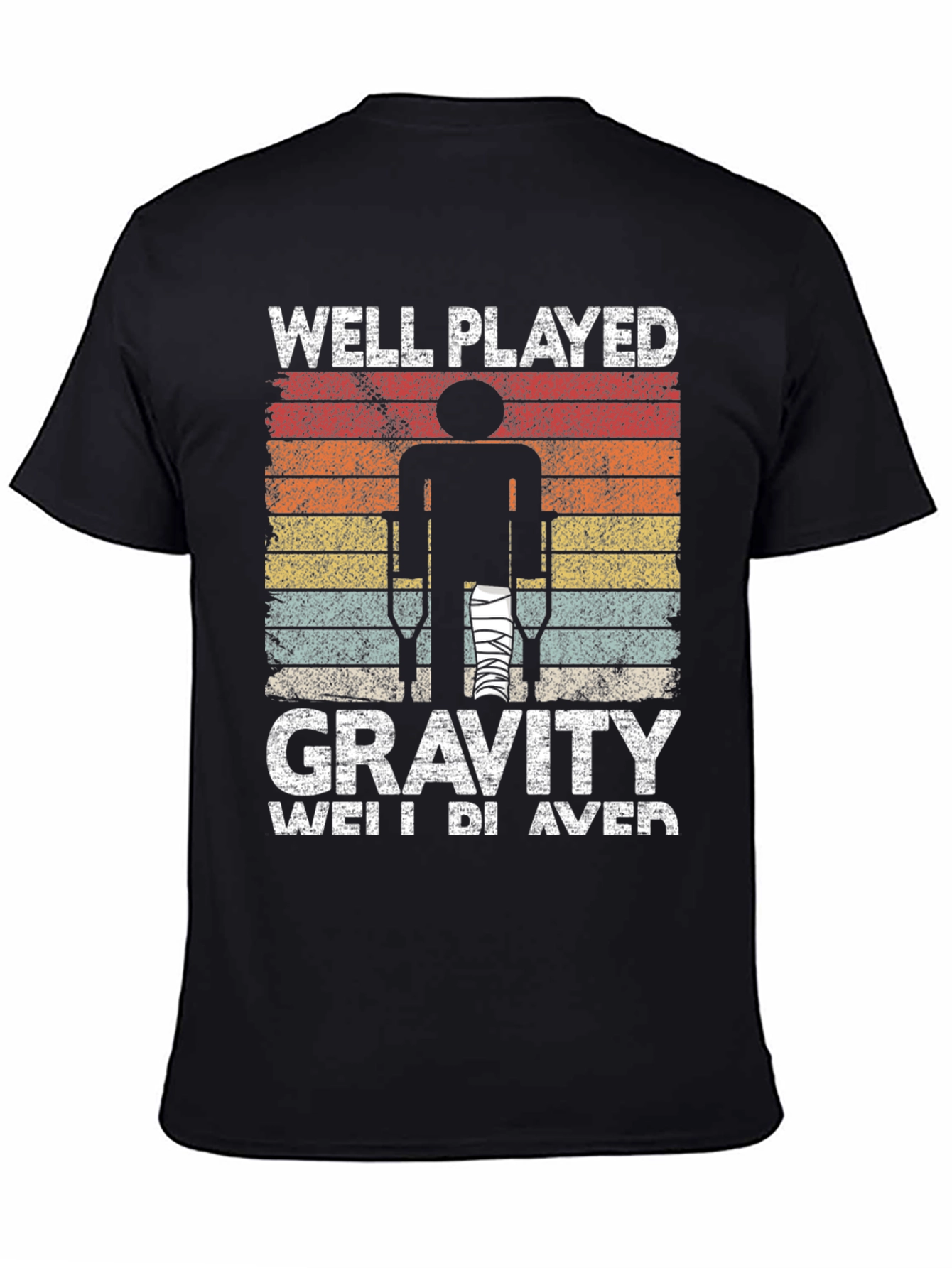 Black Well Played Gravity Graphic T-Shirt view 4