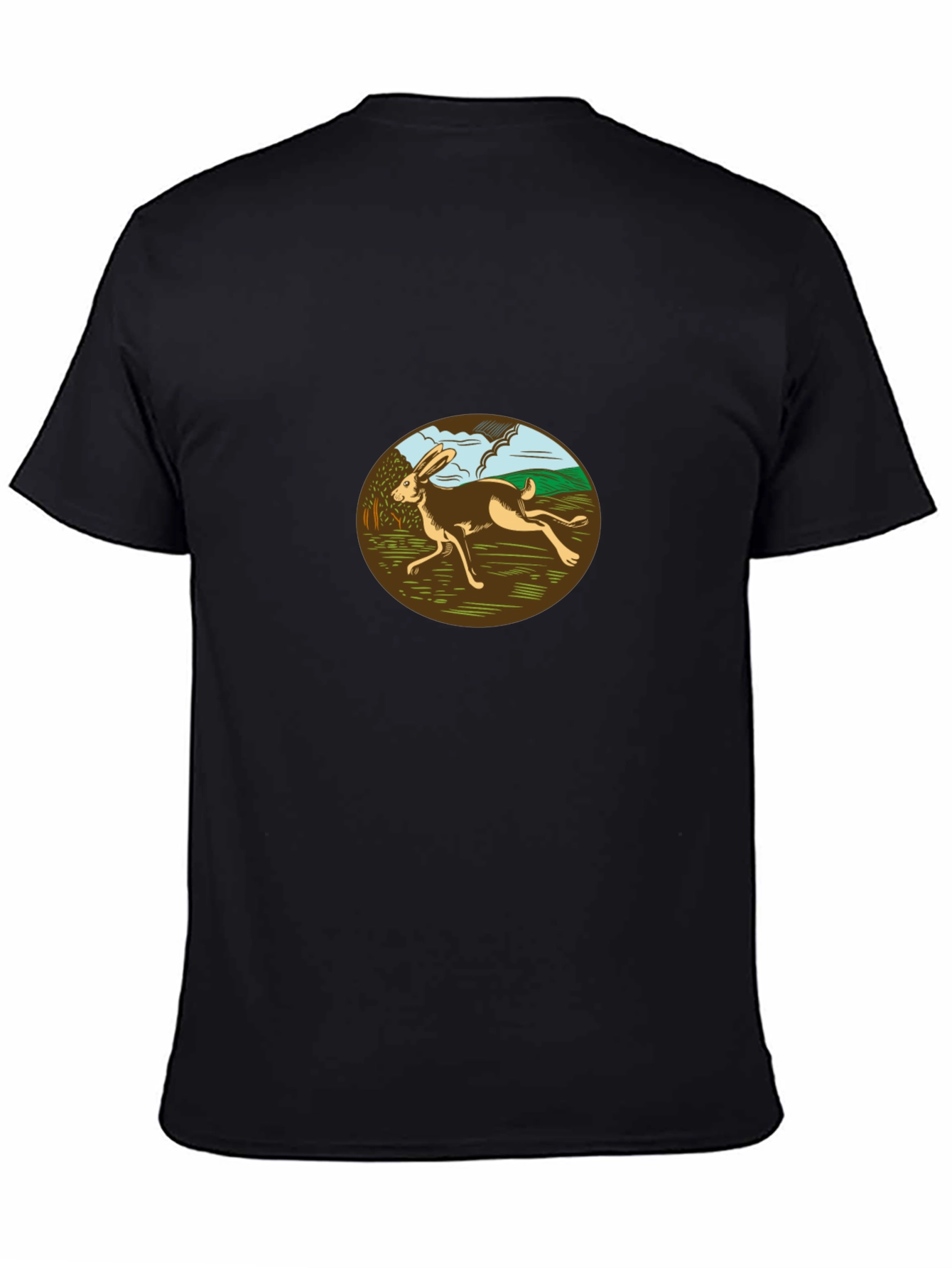 Running Hare Graphic Tee - Black - 4