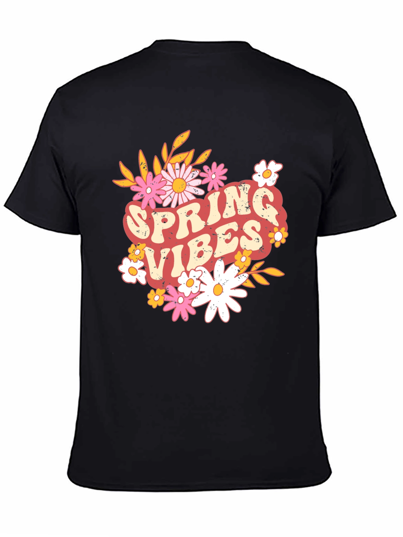 Spring Vibes Graphic Tee - Retro Floral T-Shirt - 4
