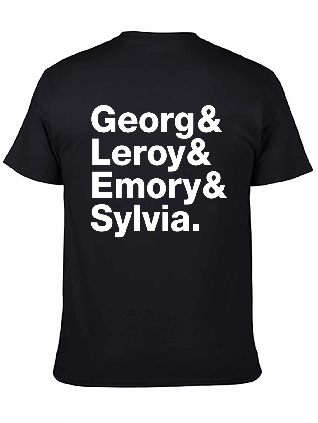Black Georg & Leroy & Emory & Sylvia Black T-Shirt view 4