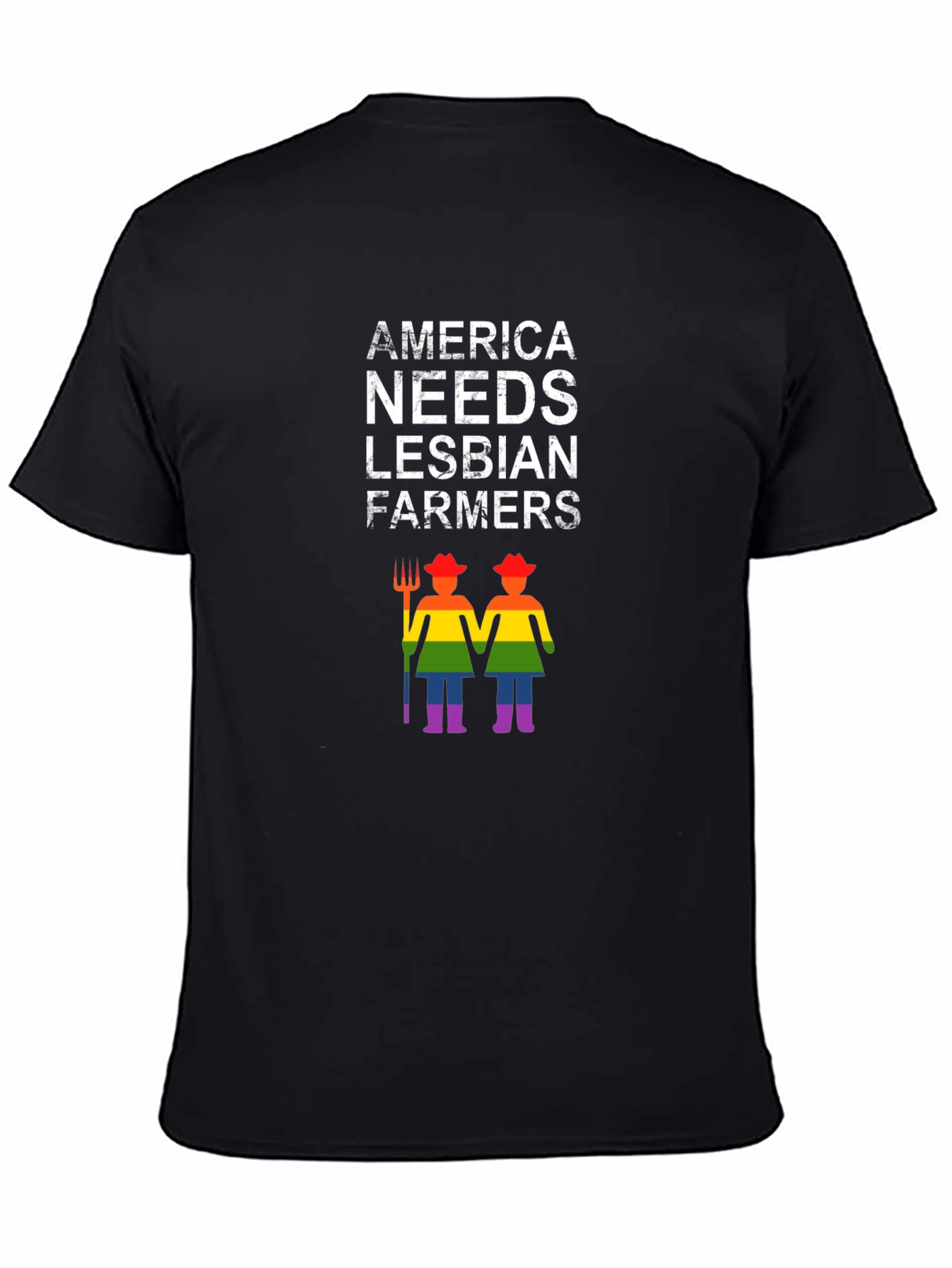 Black America Needs Lesbian Farmers Graphic Tee view 4