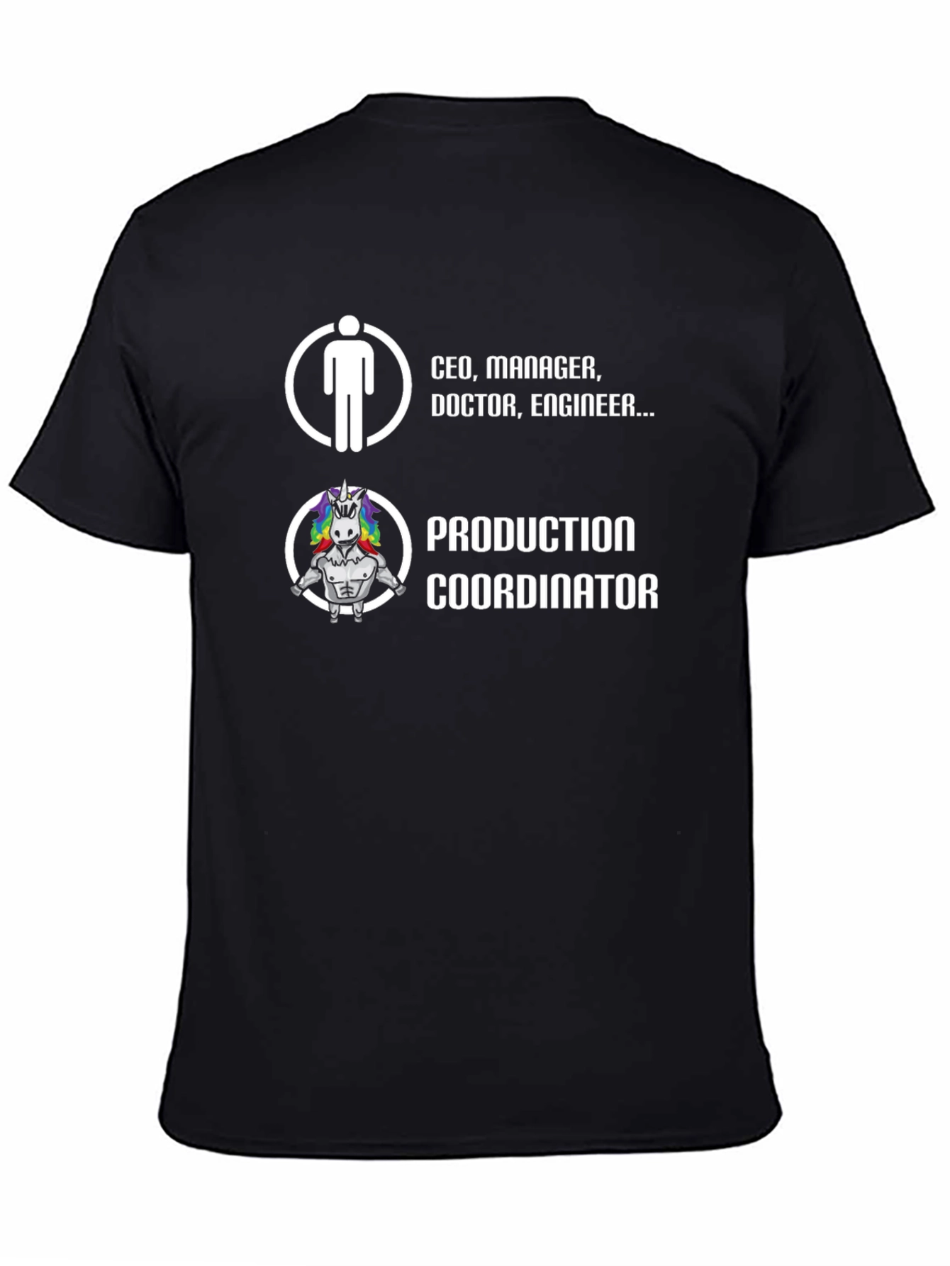 Black Production Coordinator Graphic T-Shirt view 4