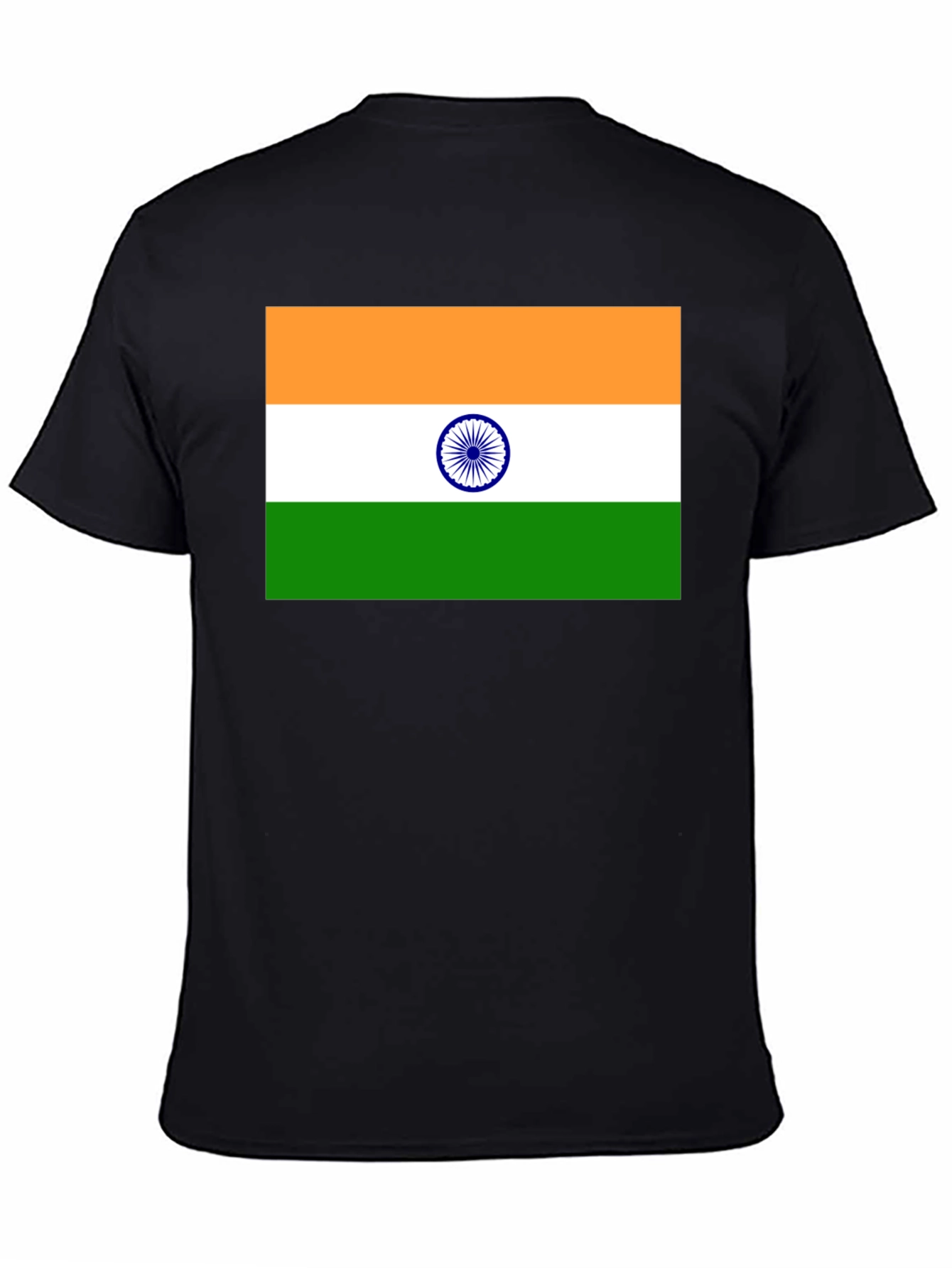 Black India Flag T-Shirt - Patriot Pride view 4
