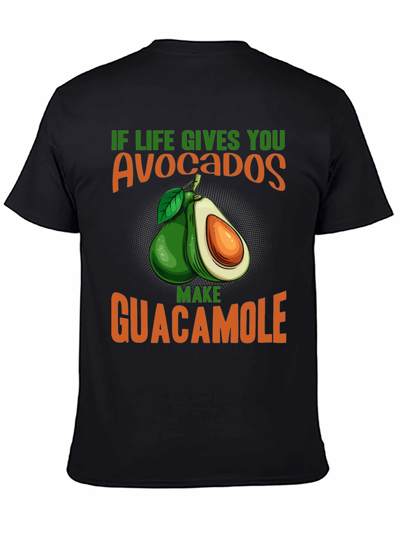 Black Avocado Guacamole Graphic Tee - Foodie T-Shirt view 4