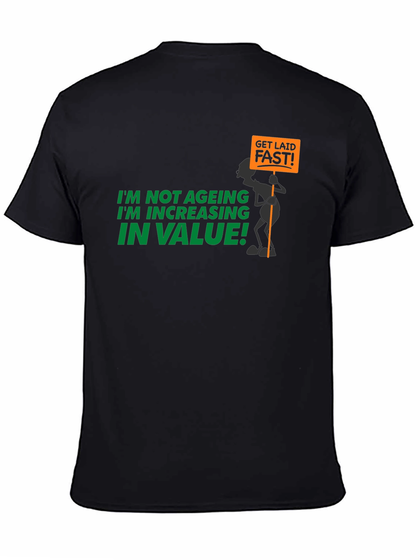 Black Humorous "Increasing in Value" Graphic Tee view 4