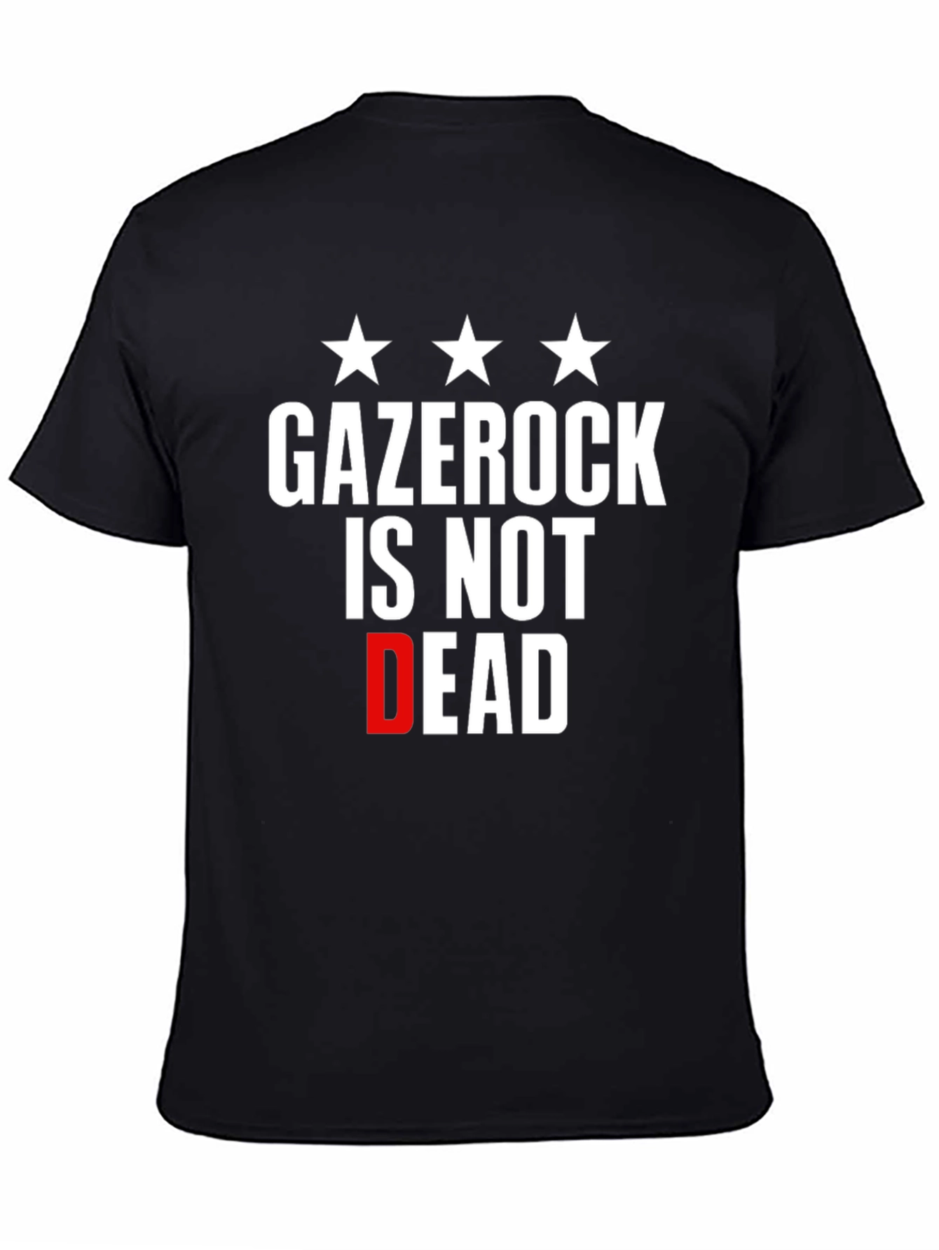 Black Gazerock Is Not Dead Graphic Tee - Black Cotton view 4