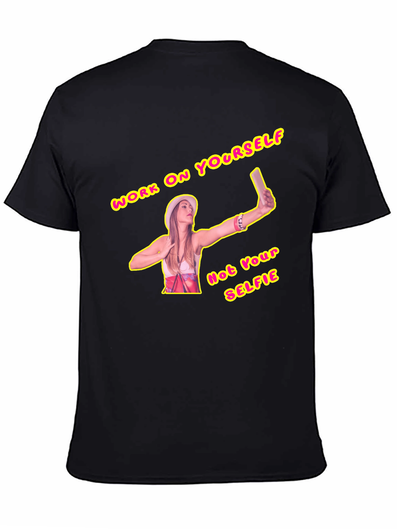 Black Work on Yourself Graphic T-Shirt view 4
