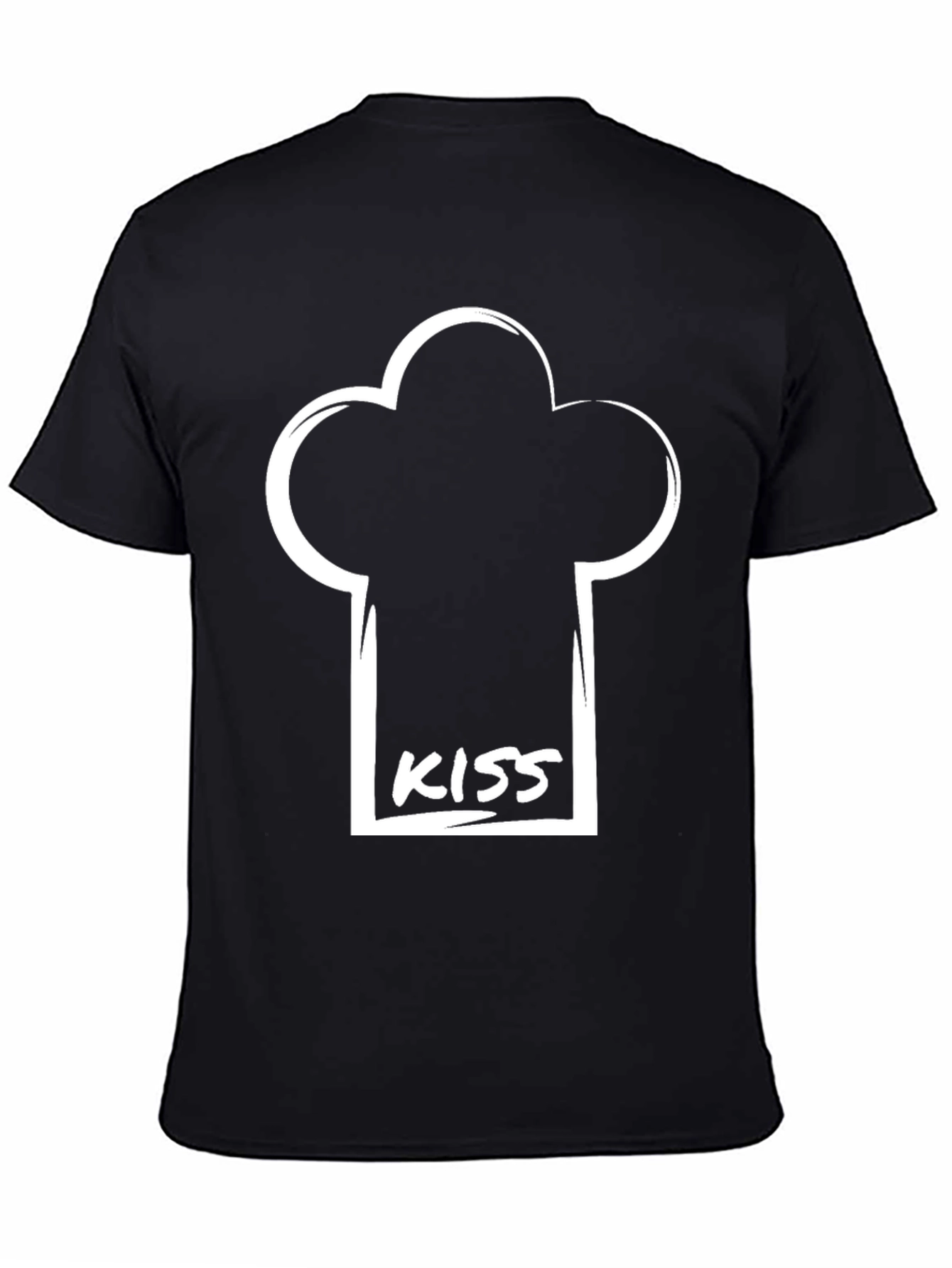Black Chef Kiss T-Shirt - Funny Culinary Design view 4