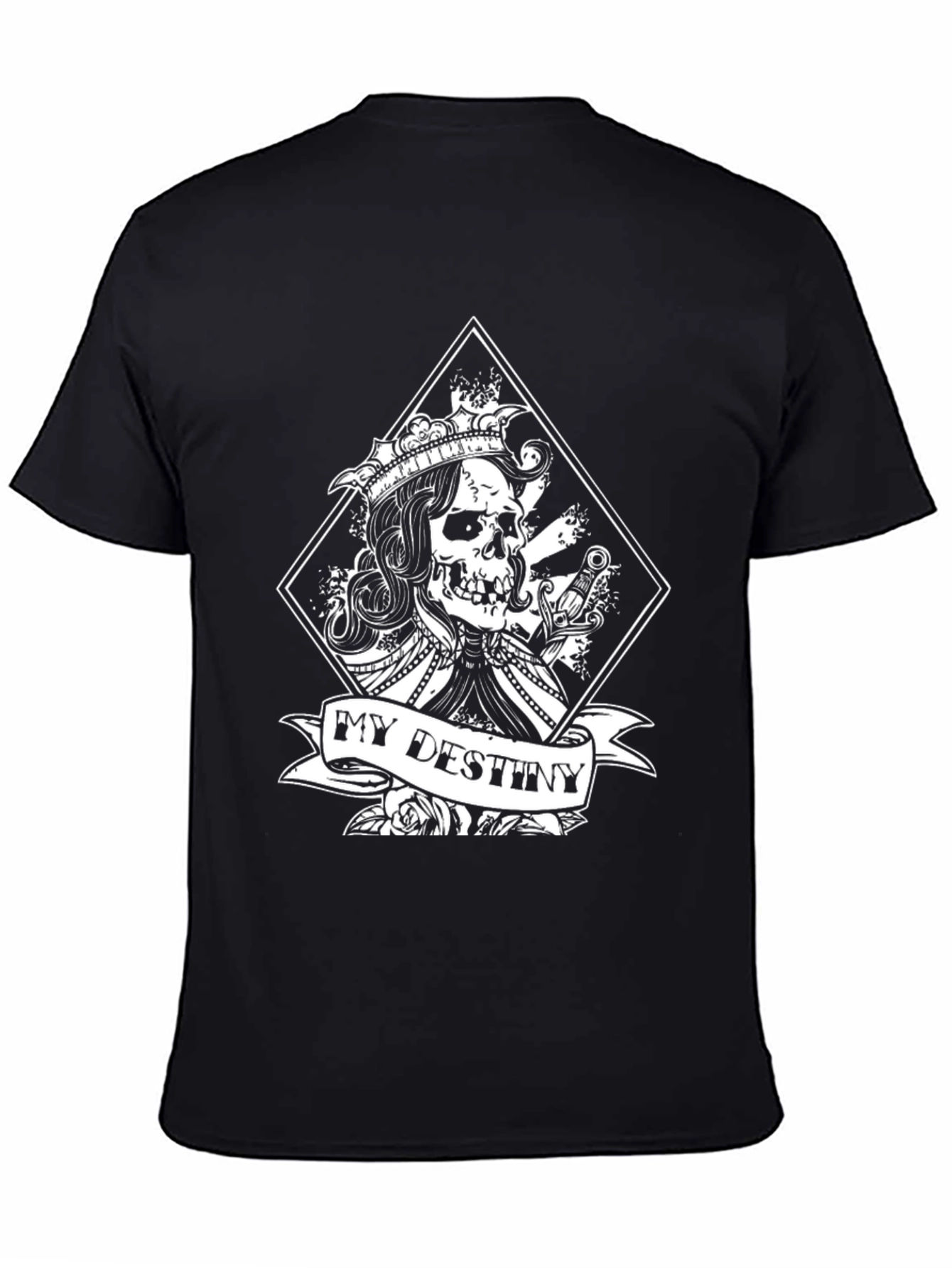 Black My Destiny Graphic Tee - Skull King T-Shirt view 4