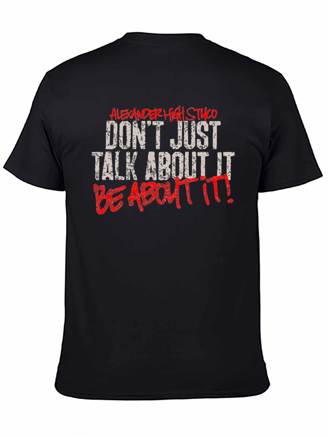 Black Motivational 'Be About It' Black Graphic Tee view 4